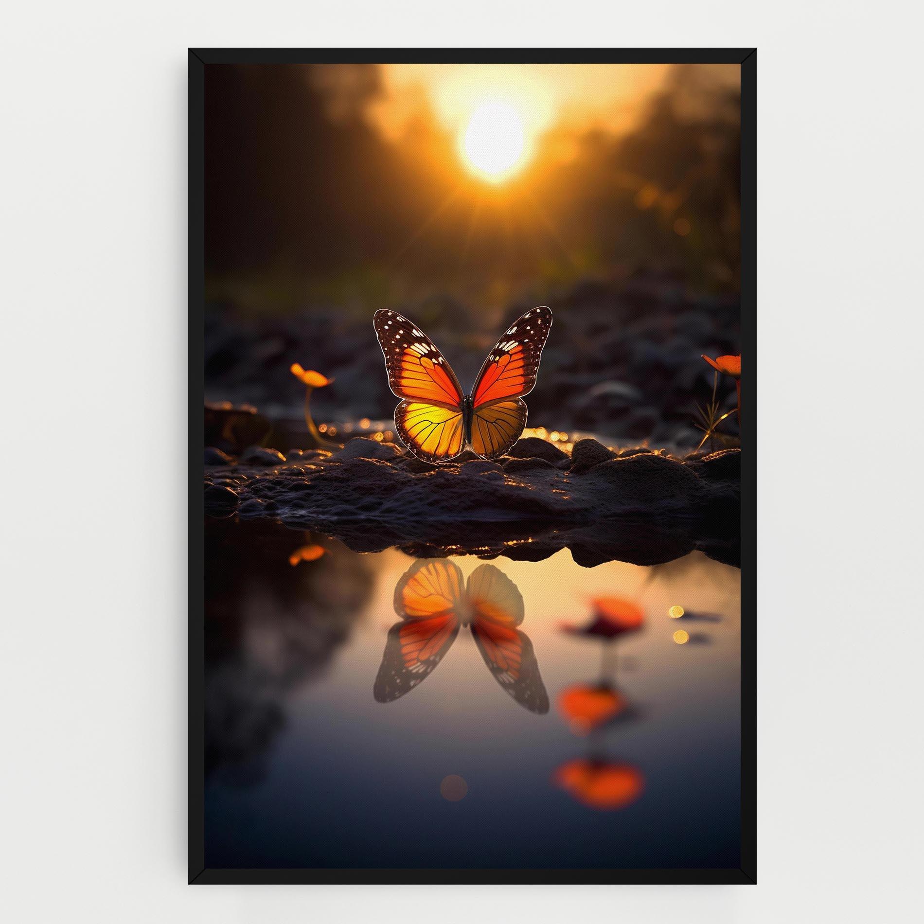 Vászonkép Sun Water Butterfly mockup 0