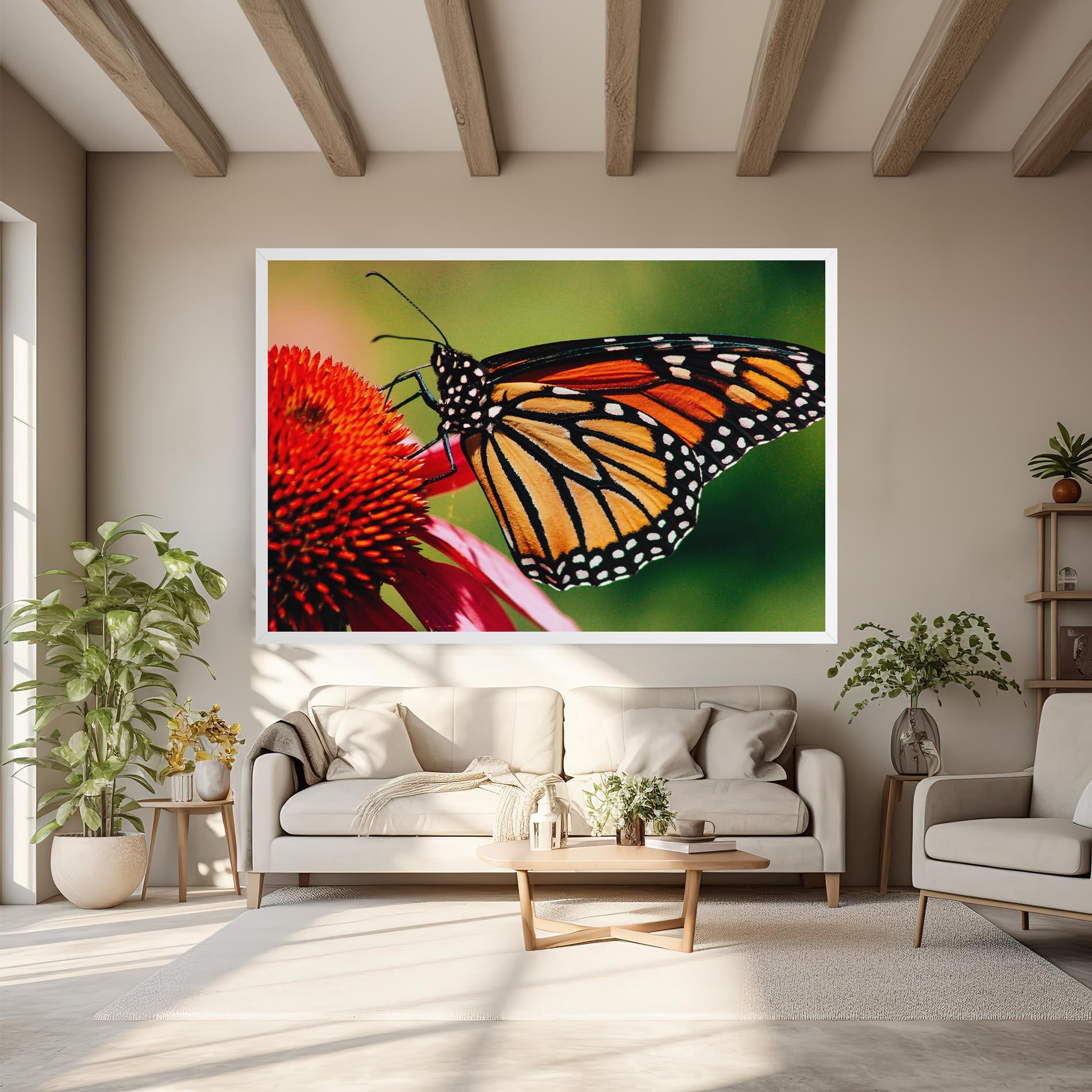 Vászonkép Big Orange Butterfly mockup 6