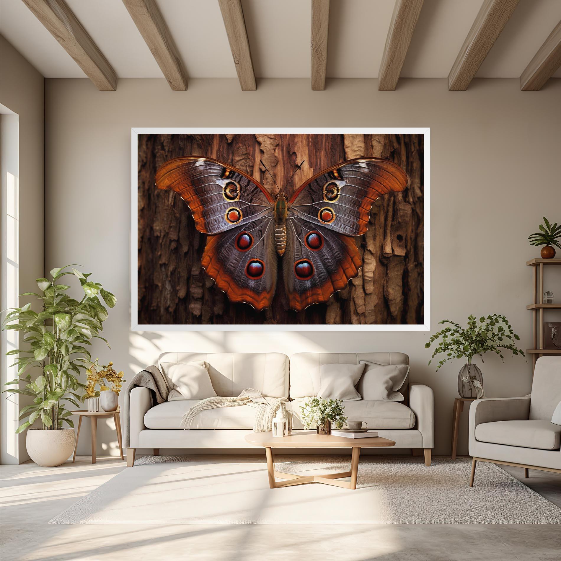 Vászonkép Brown Eyes Butterfly mockup 6