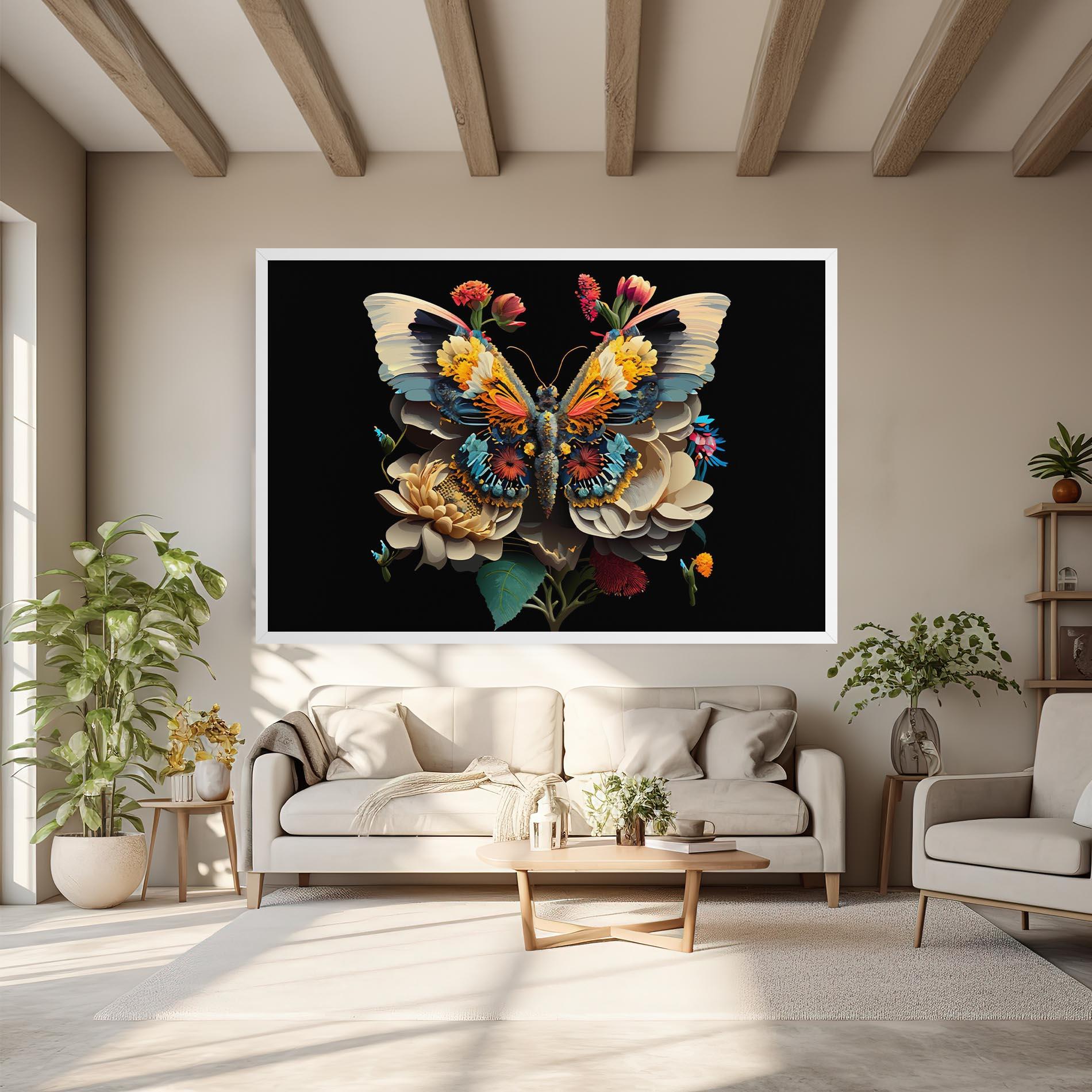 Vászonkép Colorful Butterfly mockup 6