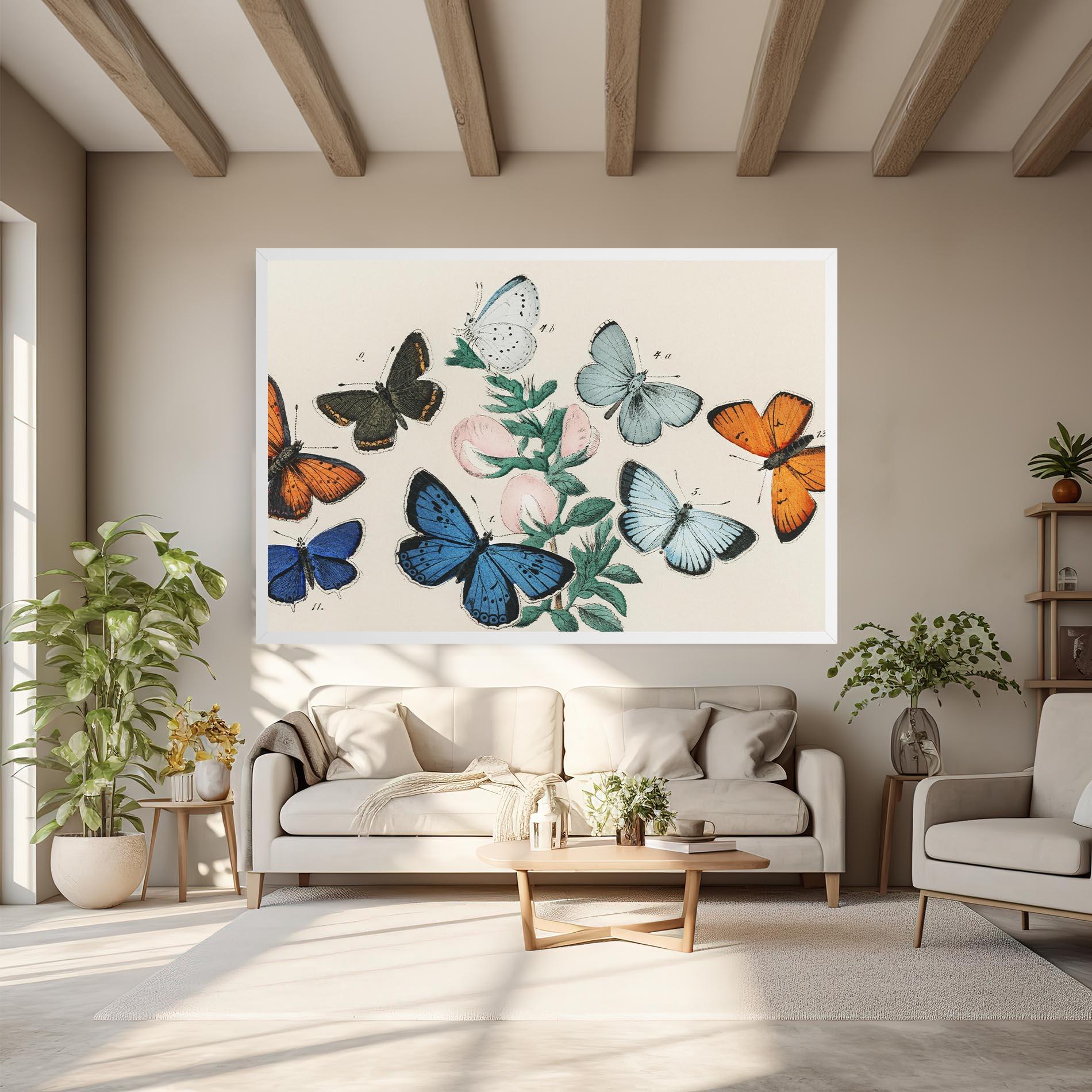 Vászonkép Moving Butterflies mockup 6