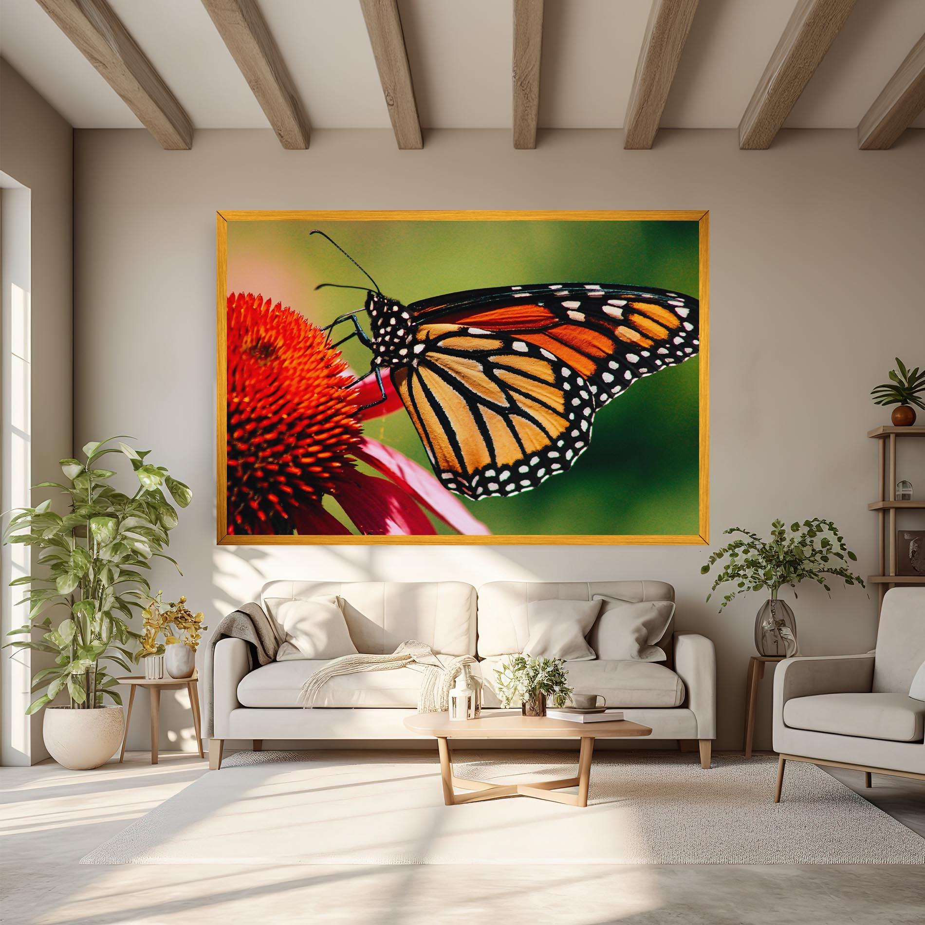 Vászonkép Big Orange Butterfly mockup 6