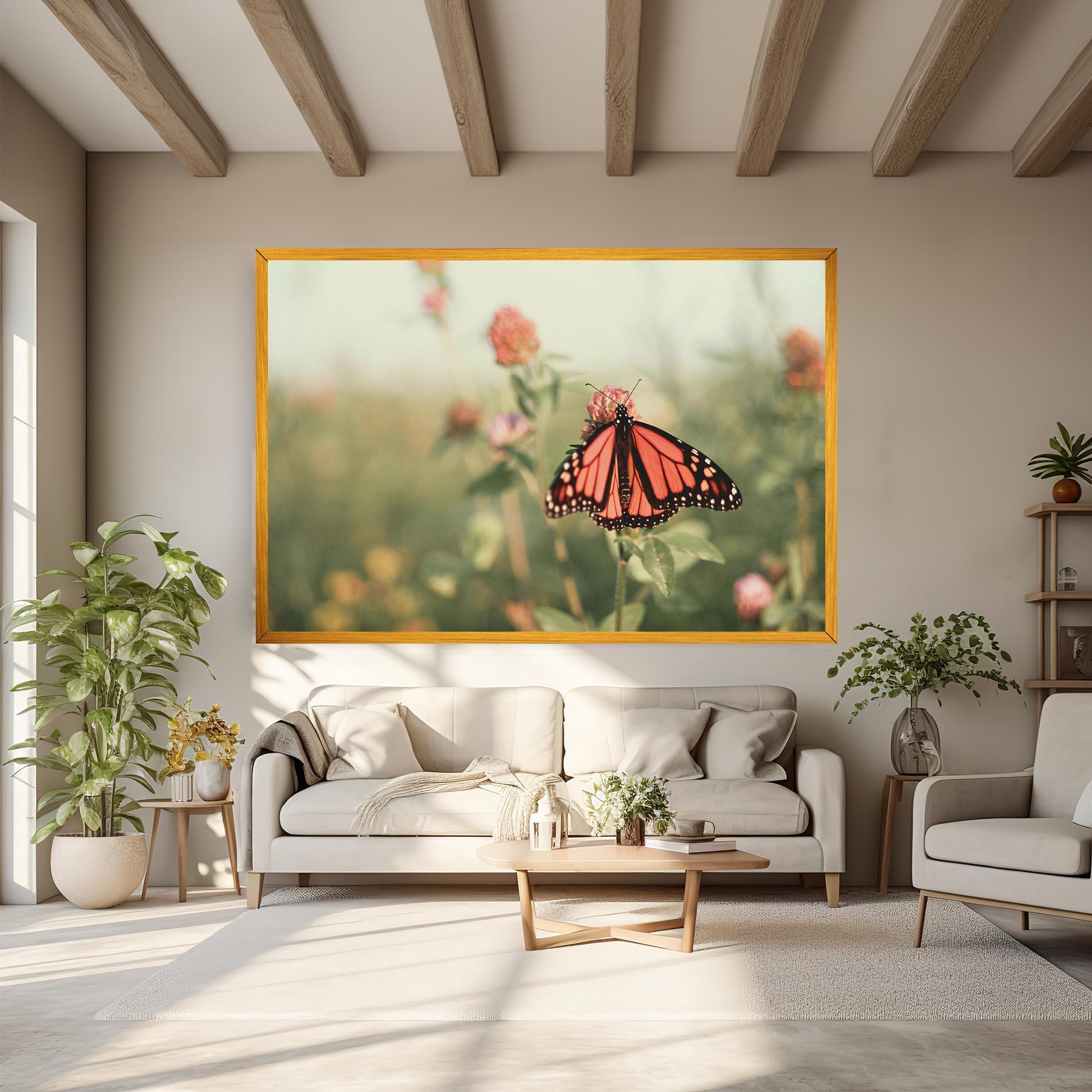 Vászonkép Light Red Butterfly mockup 6