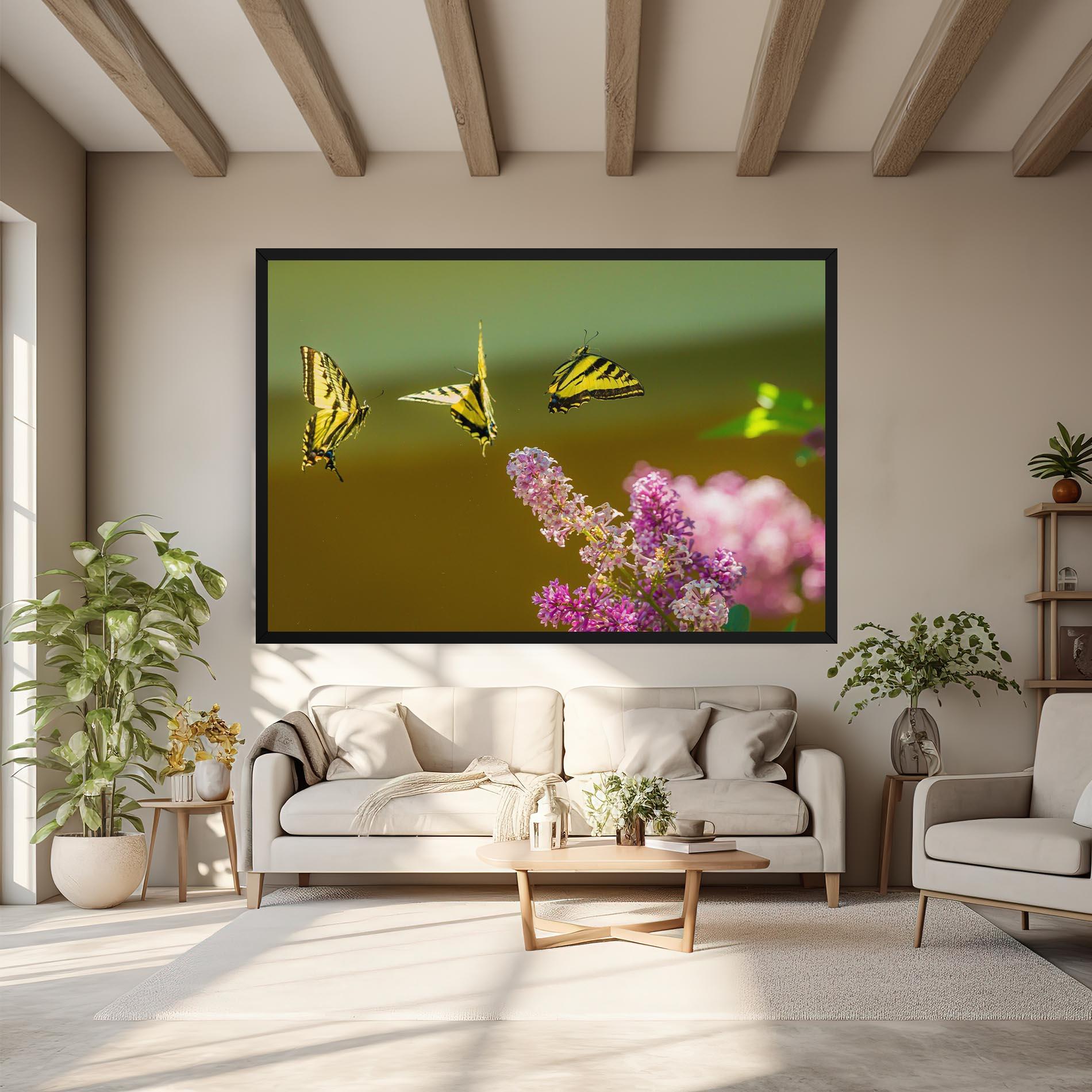 Vászonkép 3 Yellow Butterflies mockup 6