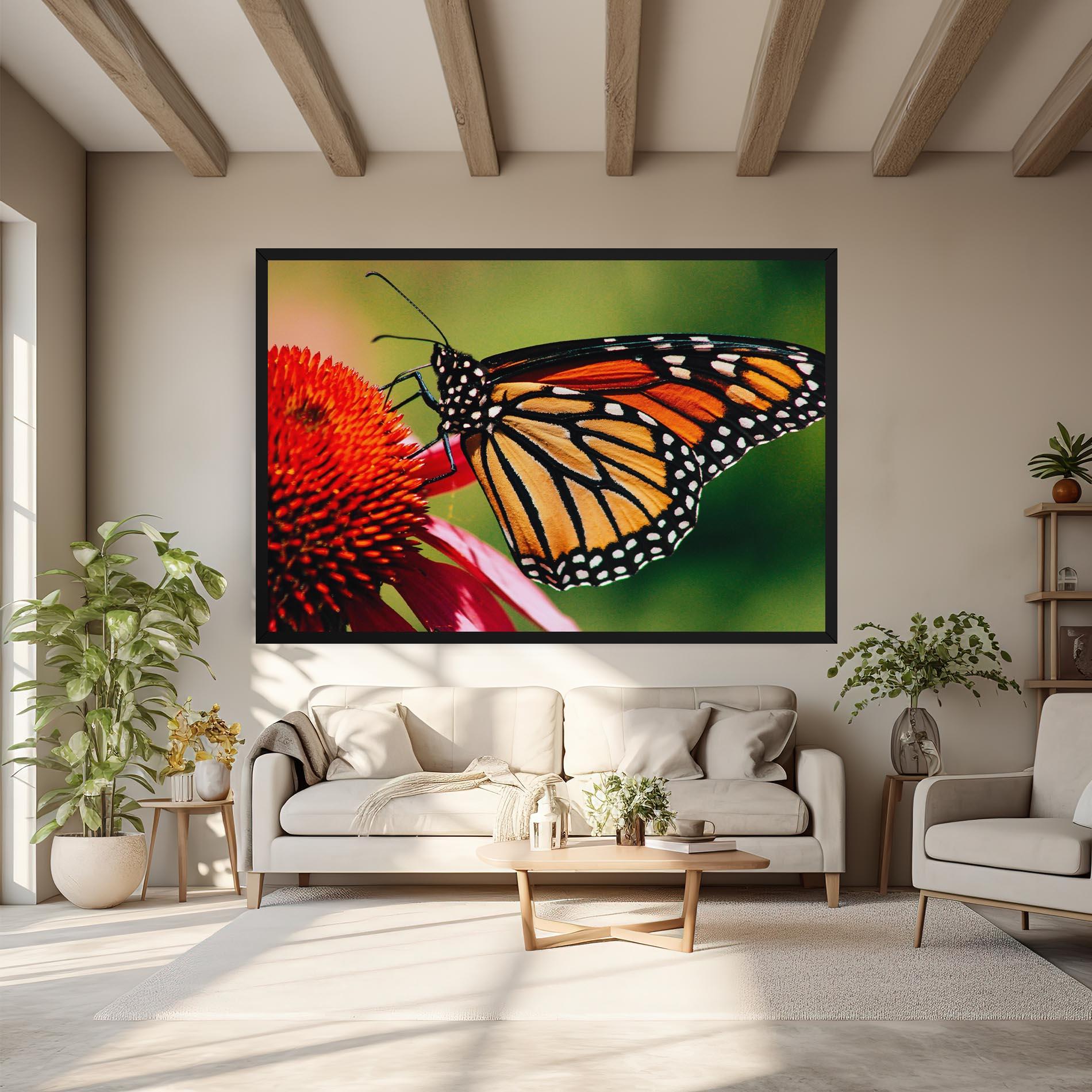 Vászonkép Big Orange Butterfly mockup 6