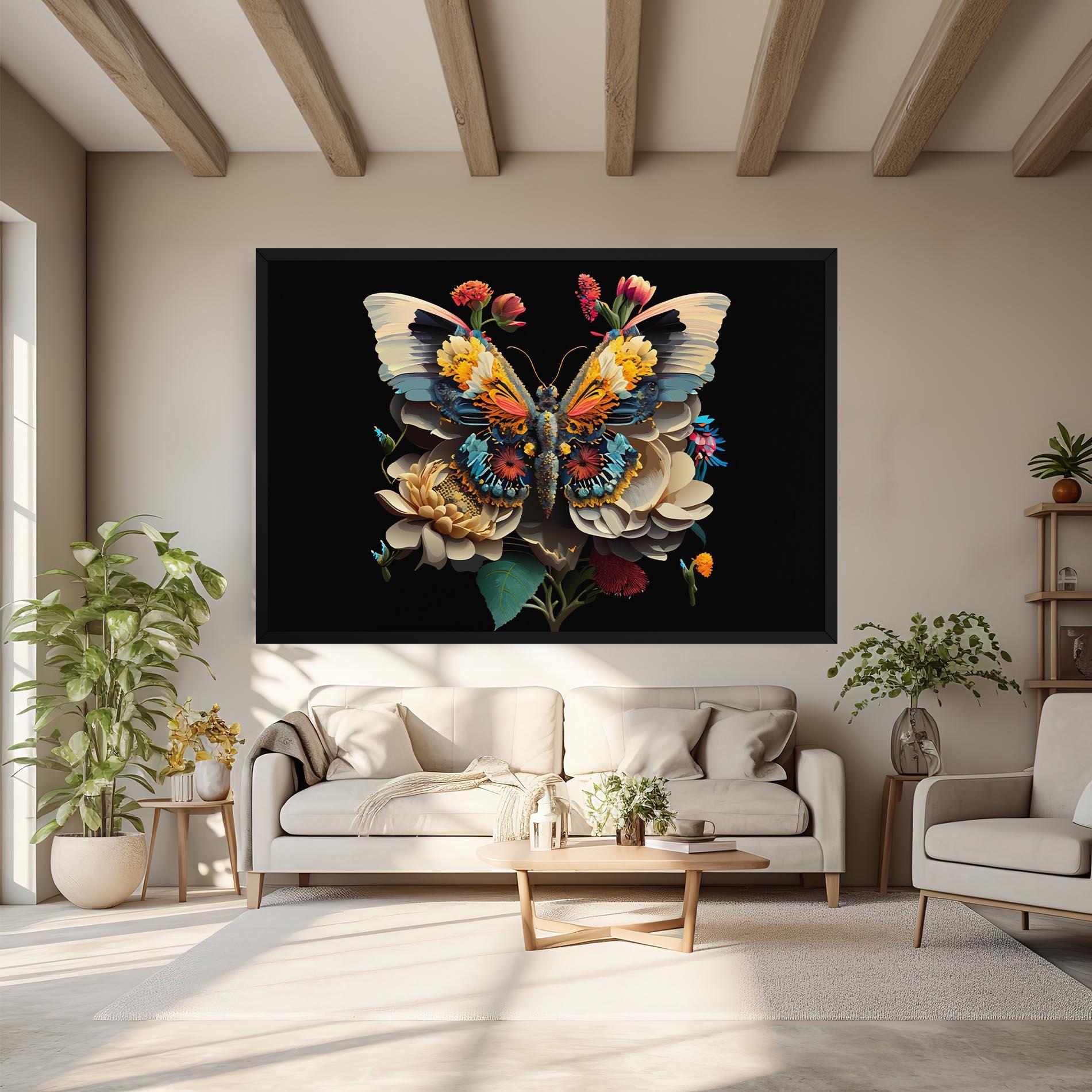 Vászonkép Colorful Butterfly mockup 6