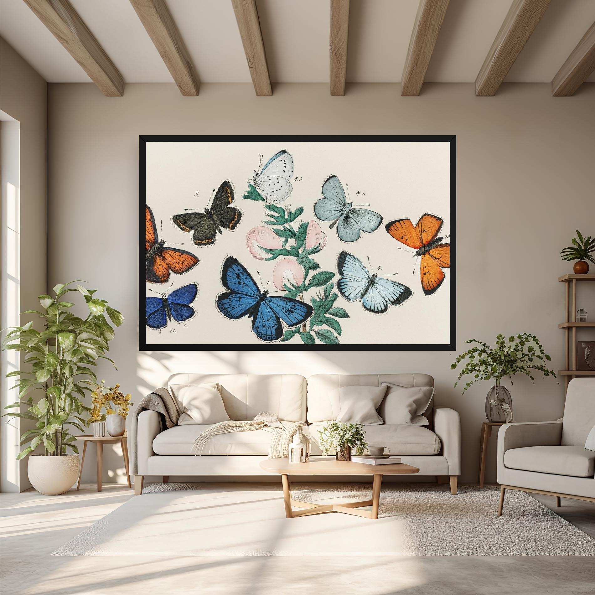 Vászonkép Moving Butterflies mockup 6