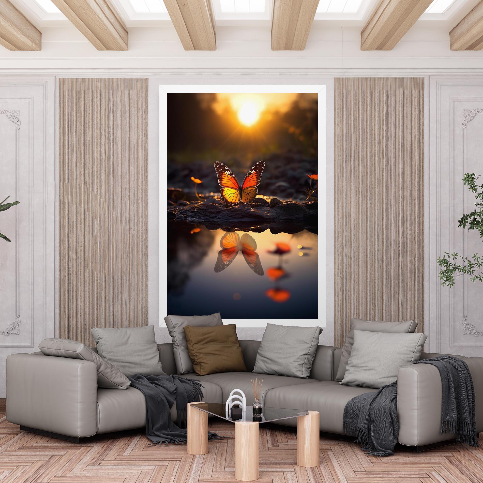 Vászonkép Sun Water Butterfly mockup 6