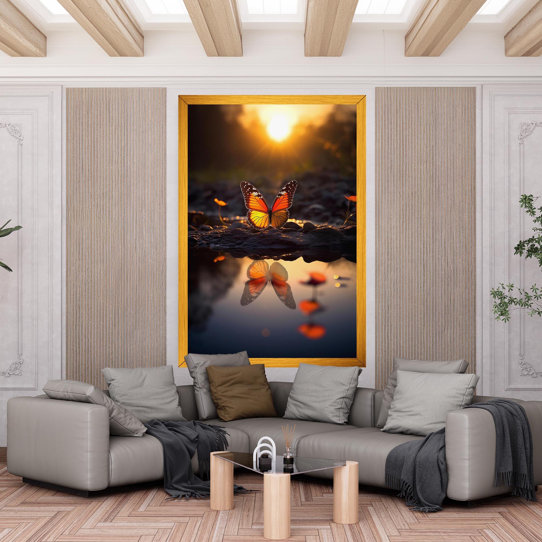 Vászonkép Sun Water Butterfly mockup 6