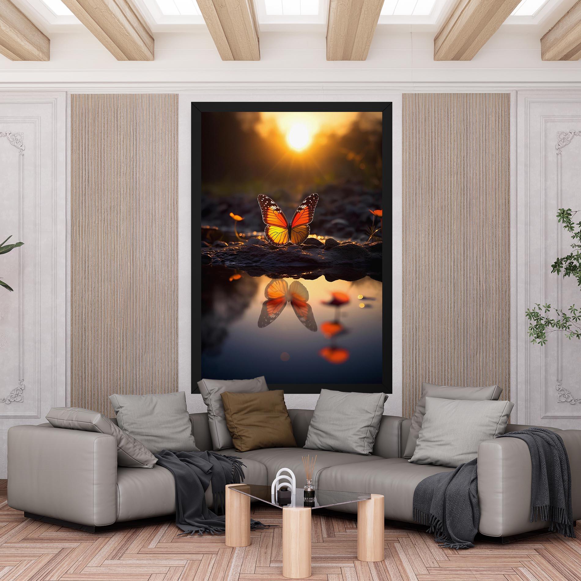 Vászonkép Sun Water Butterfly mockup 6