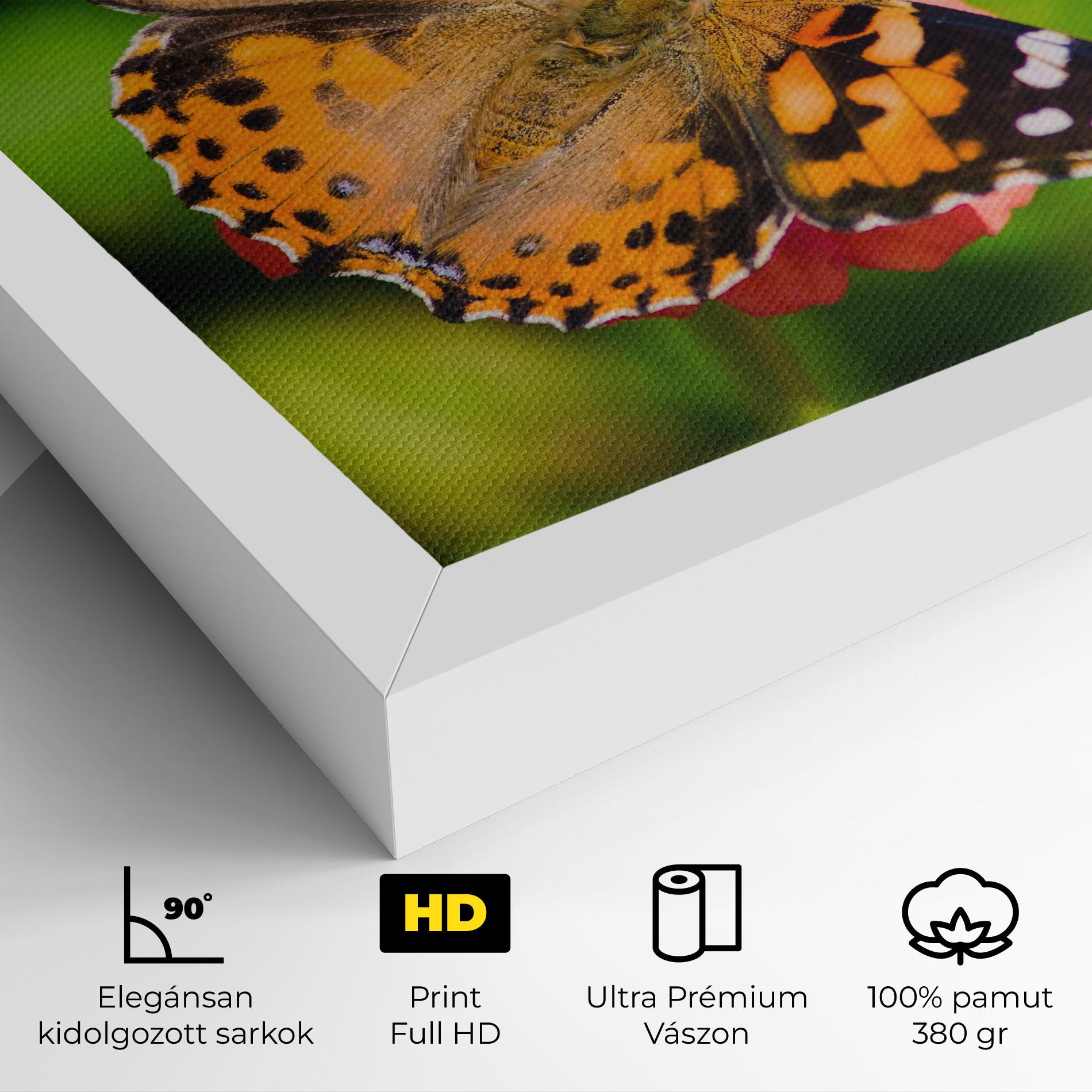 Vászonkép Butterfly On Flower mockup 4