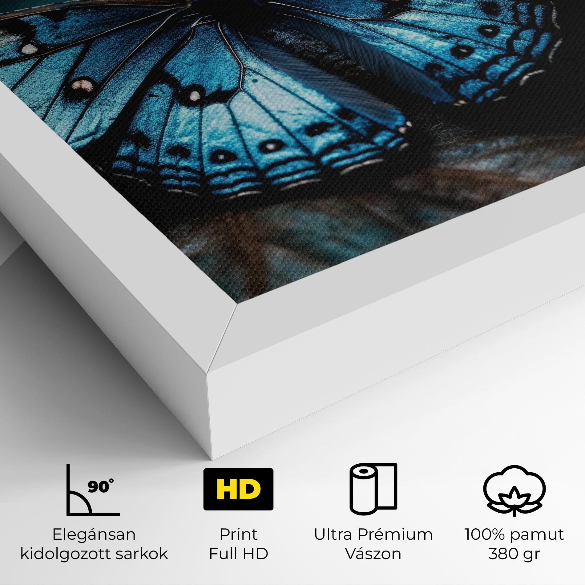 Vászonkép Dark Blue Buterfly mockup 4