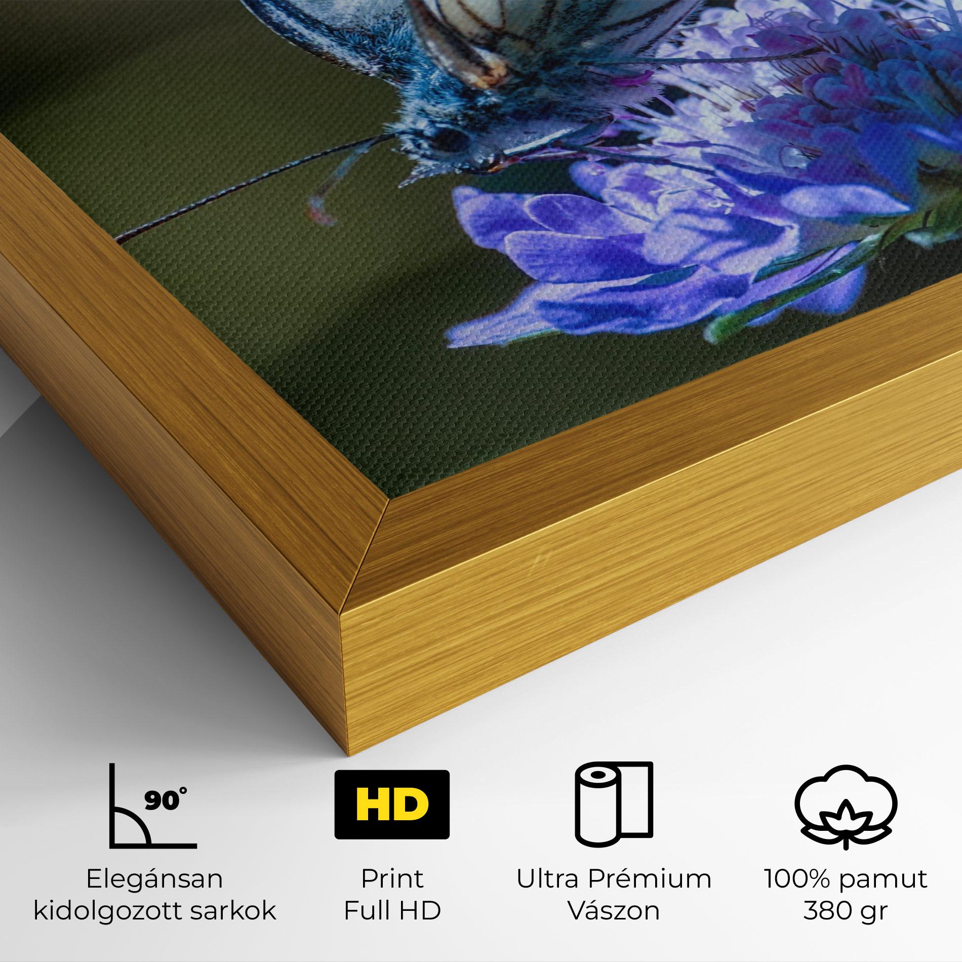 Vászonkép Blue Butterfly In Nature mockup 4