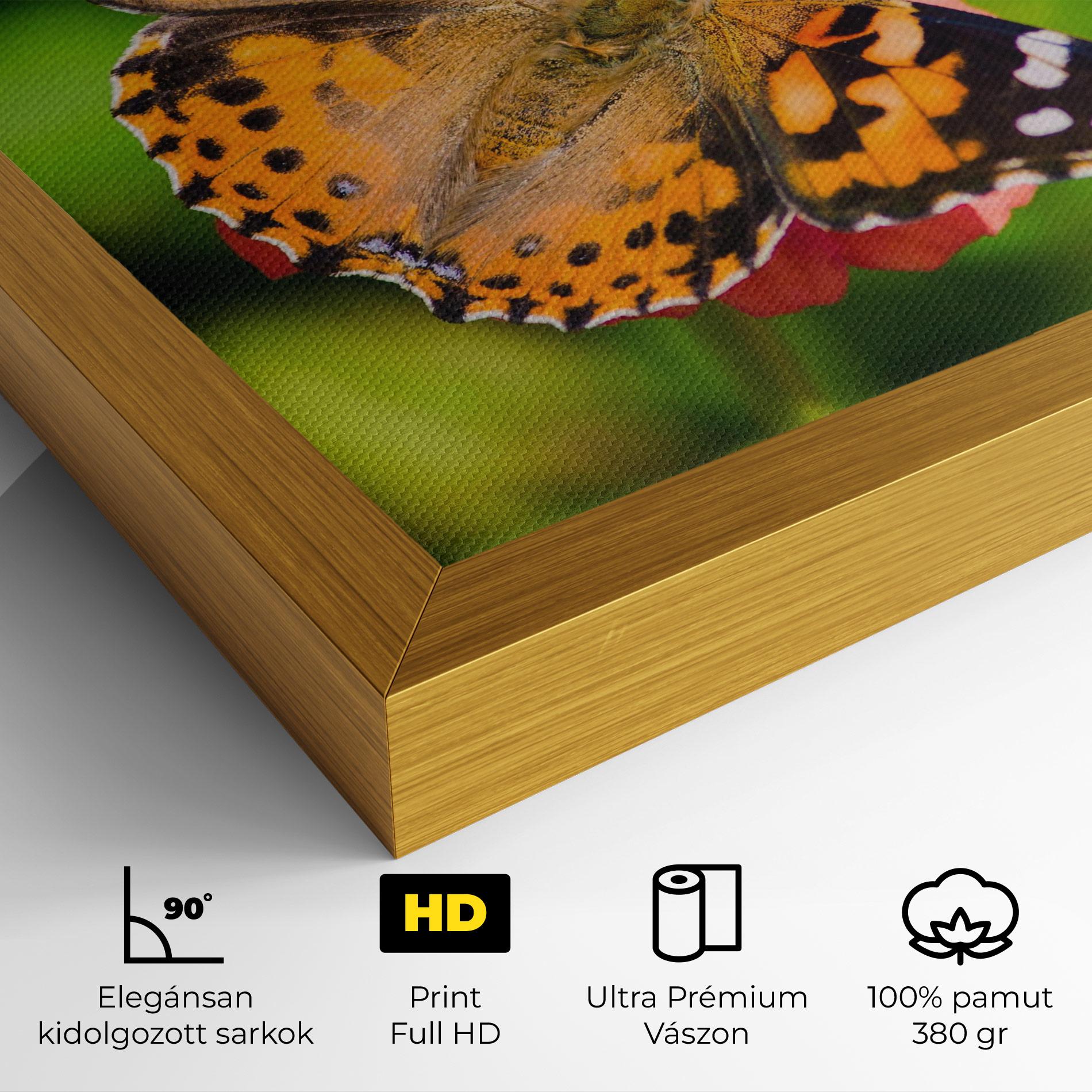 Vászonkép Butterfly On Flower mockup 4