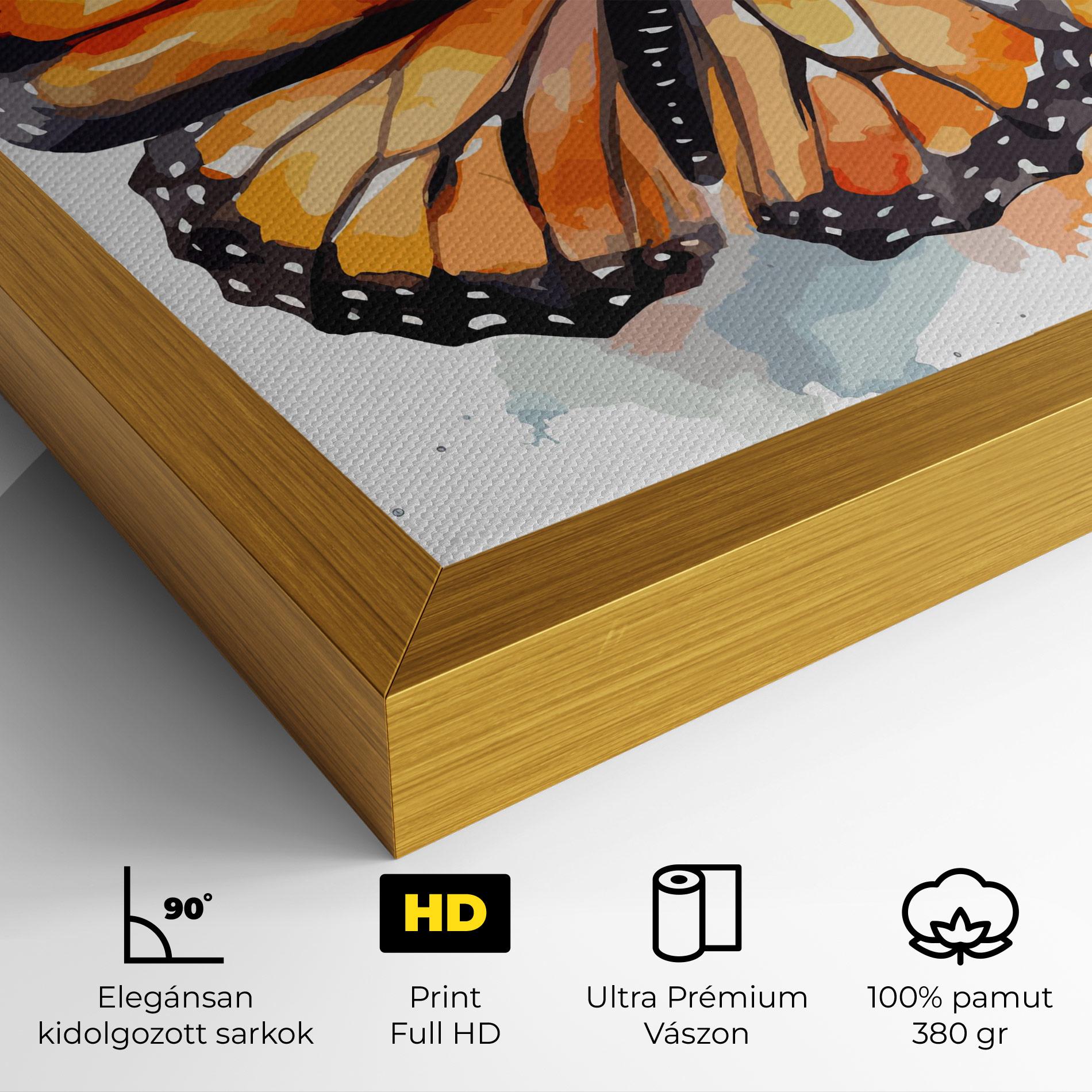 Vászonkép Orange Butterfly mockup 4