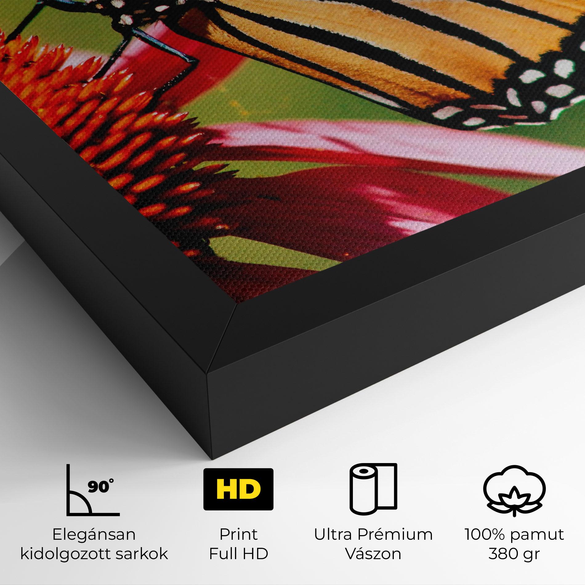 Vászonkép Big Orange Butterfly mockup 4
