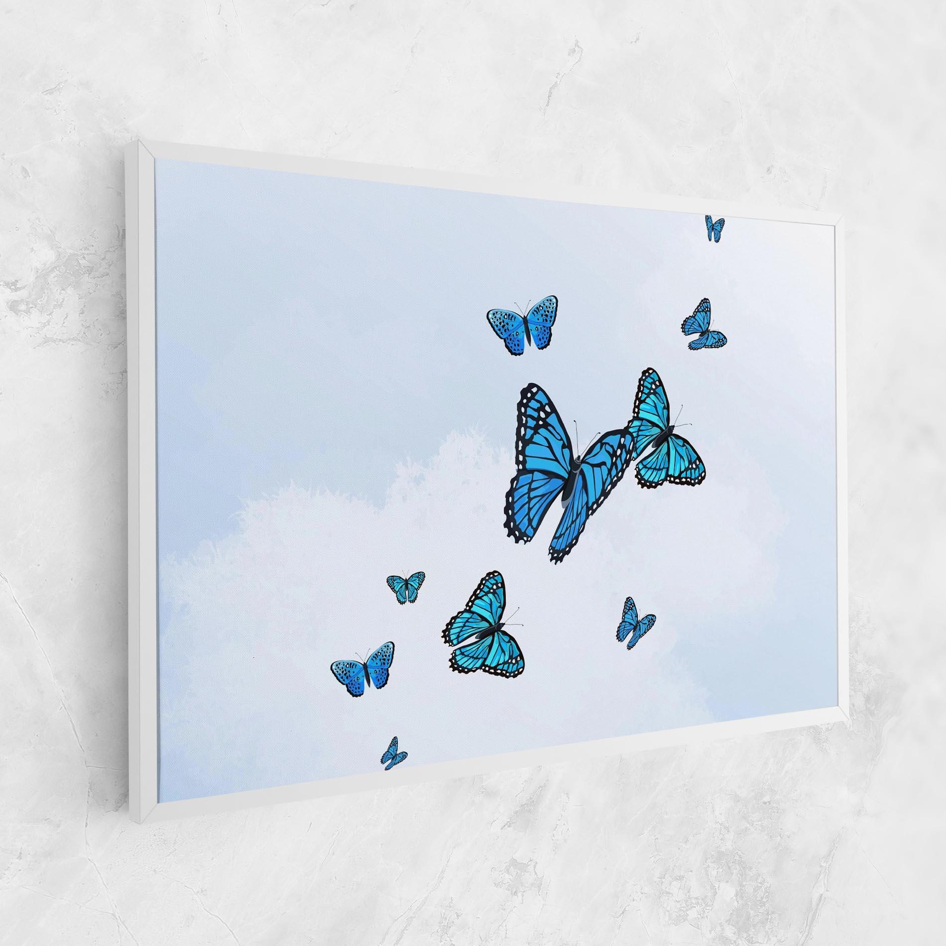 Vászonkép Blue Sky Butterfly mockup 1