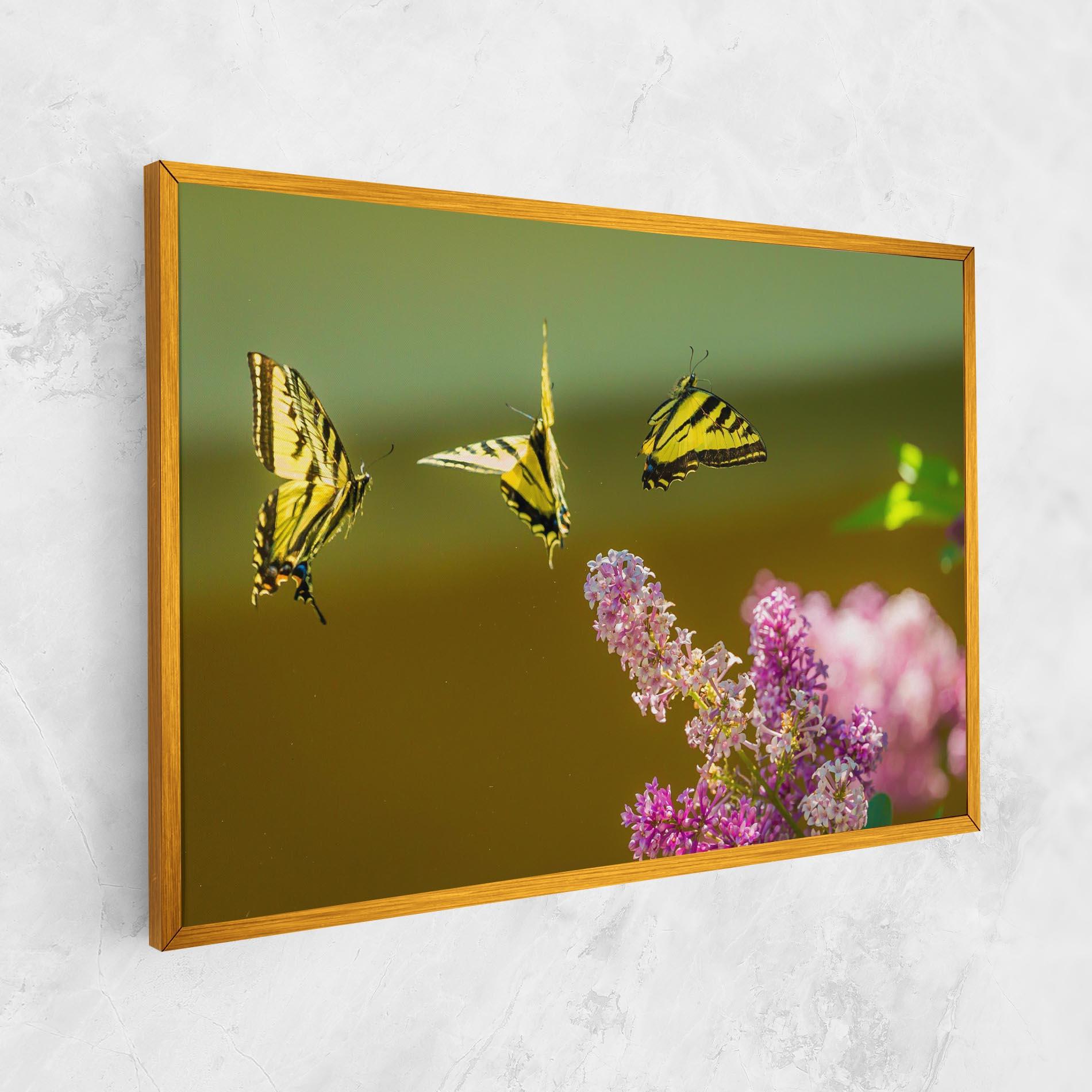 Vászonkép 3 Yellow Butterflies mockup 1