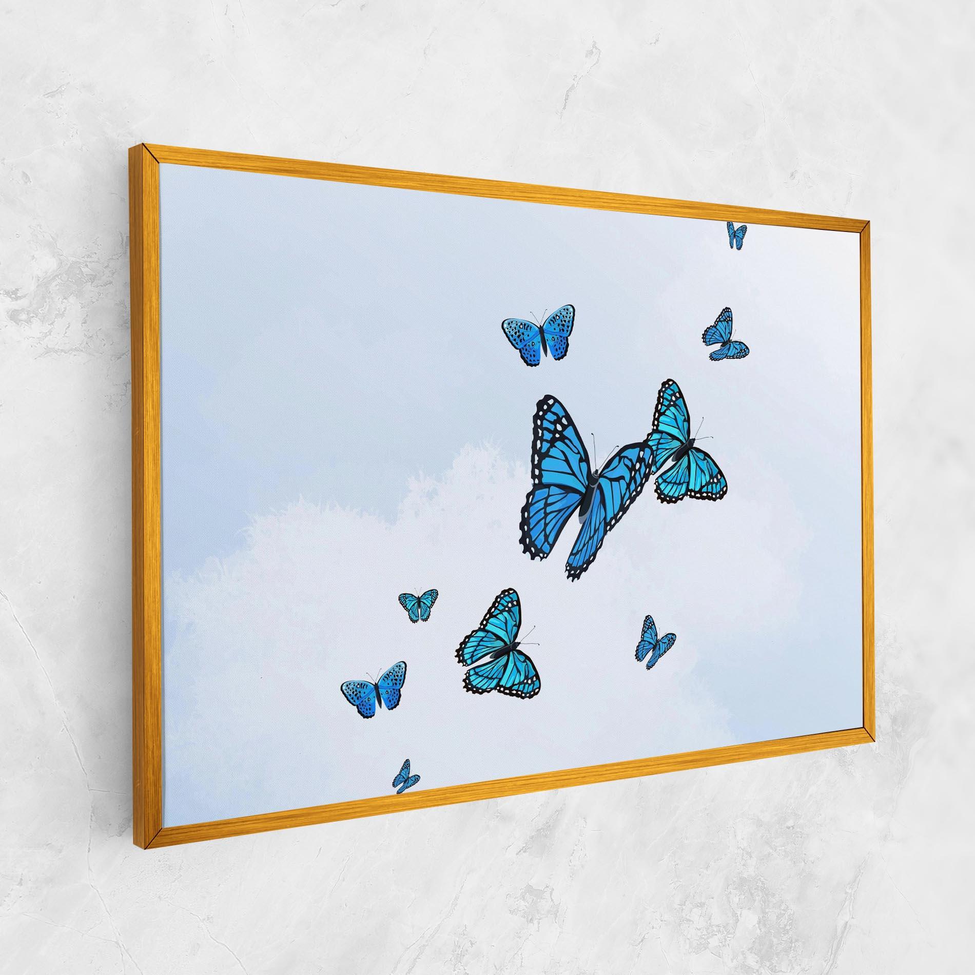 Vászonkép Blue Sky Butterfly mockup 1