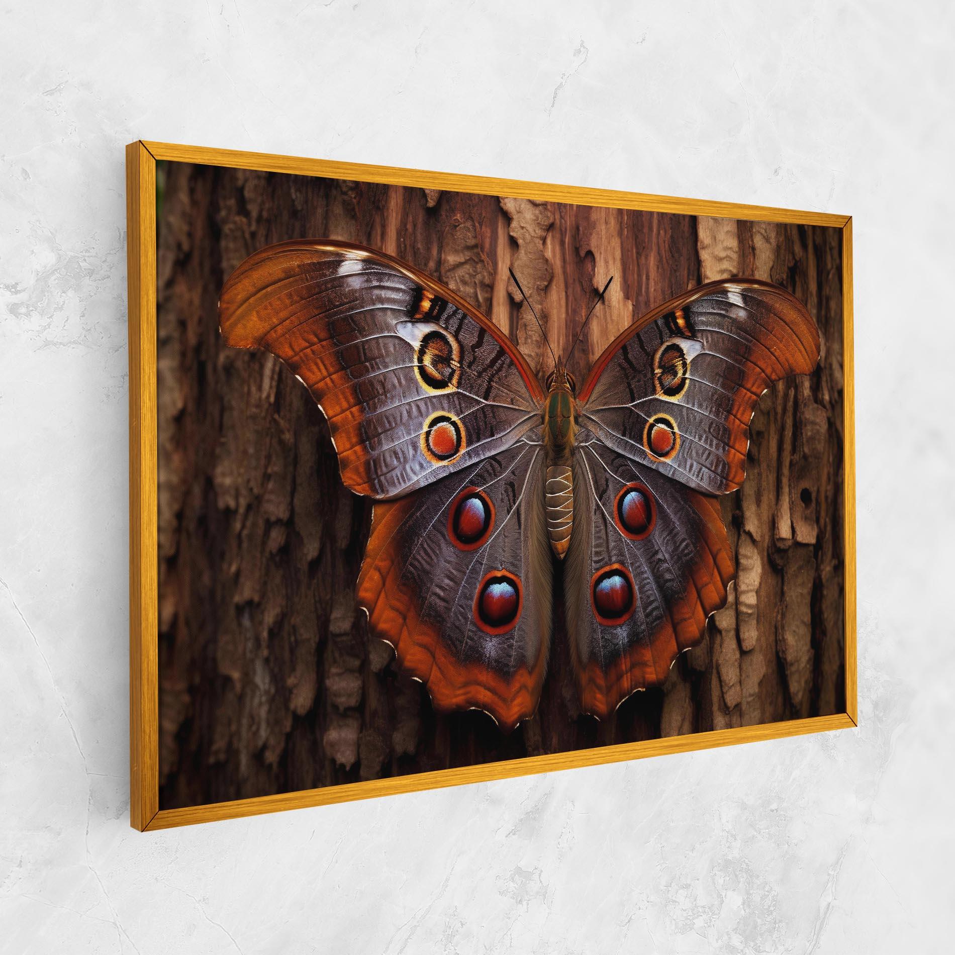 Vászonkép Brown Eyes Butterfly mockup 1