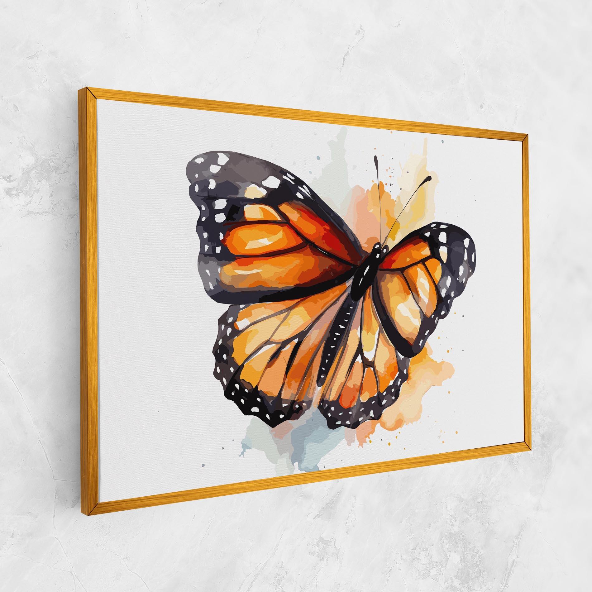 Vászonkép Orange Butterfly mockup 1