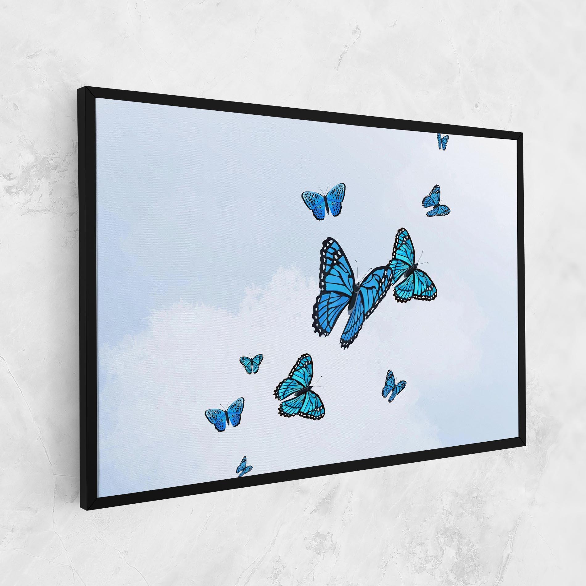 Vászonkép Blue Sky Butterfly mockup 1