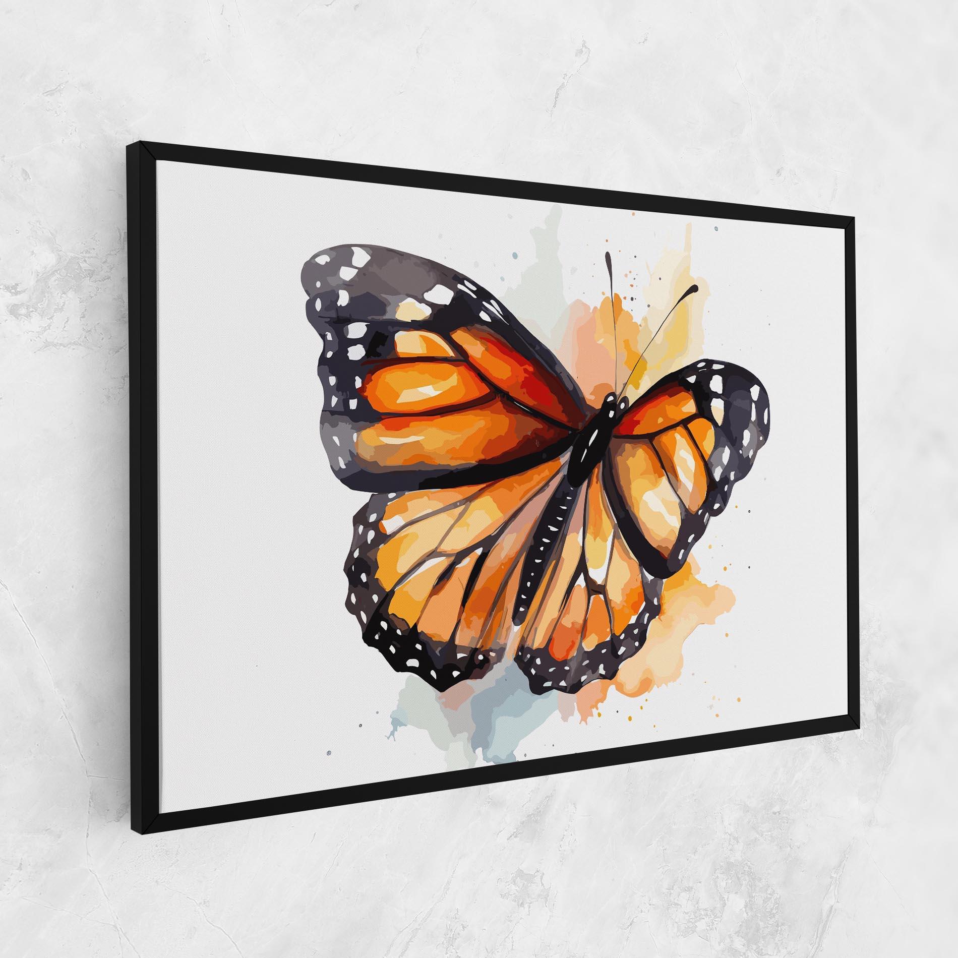 Vászonkép Orange Butterfly mockup 1