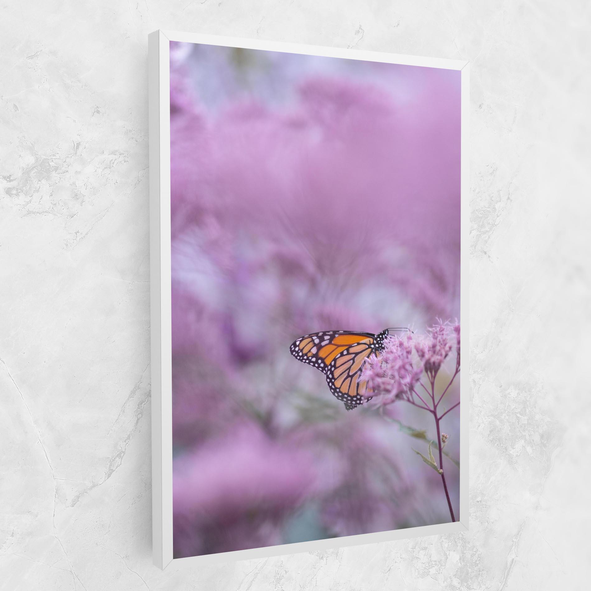 Vászonkép Purple Flower Butterfly mockup 1