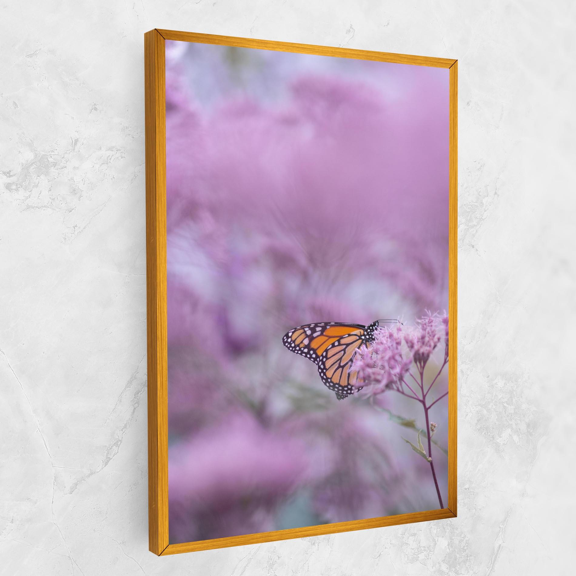 Vászonkép Purple Flower Butterfly mockup 1