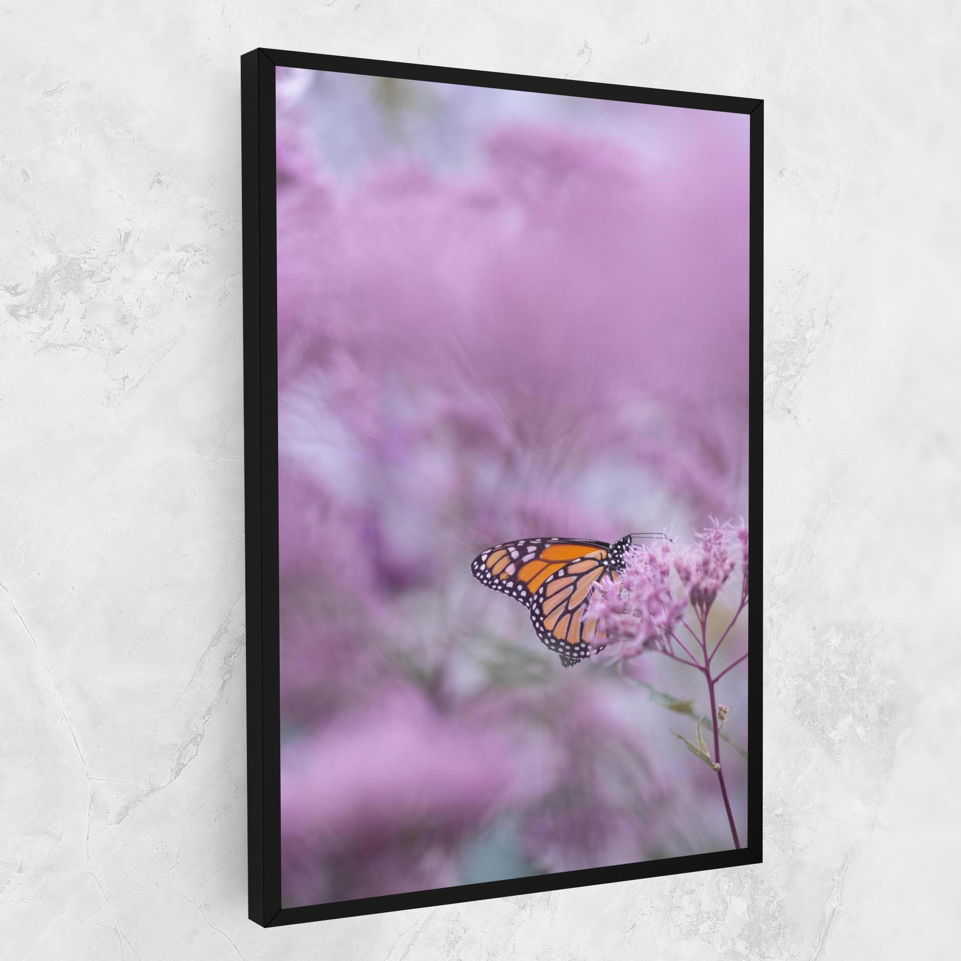 Vászonkép Purple Flower Butterfly mockup 1