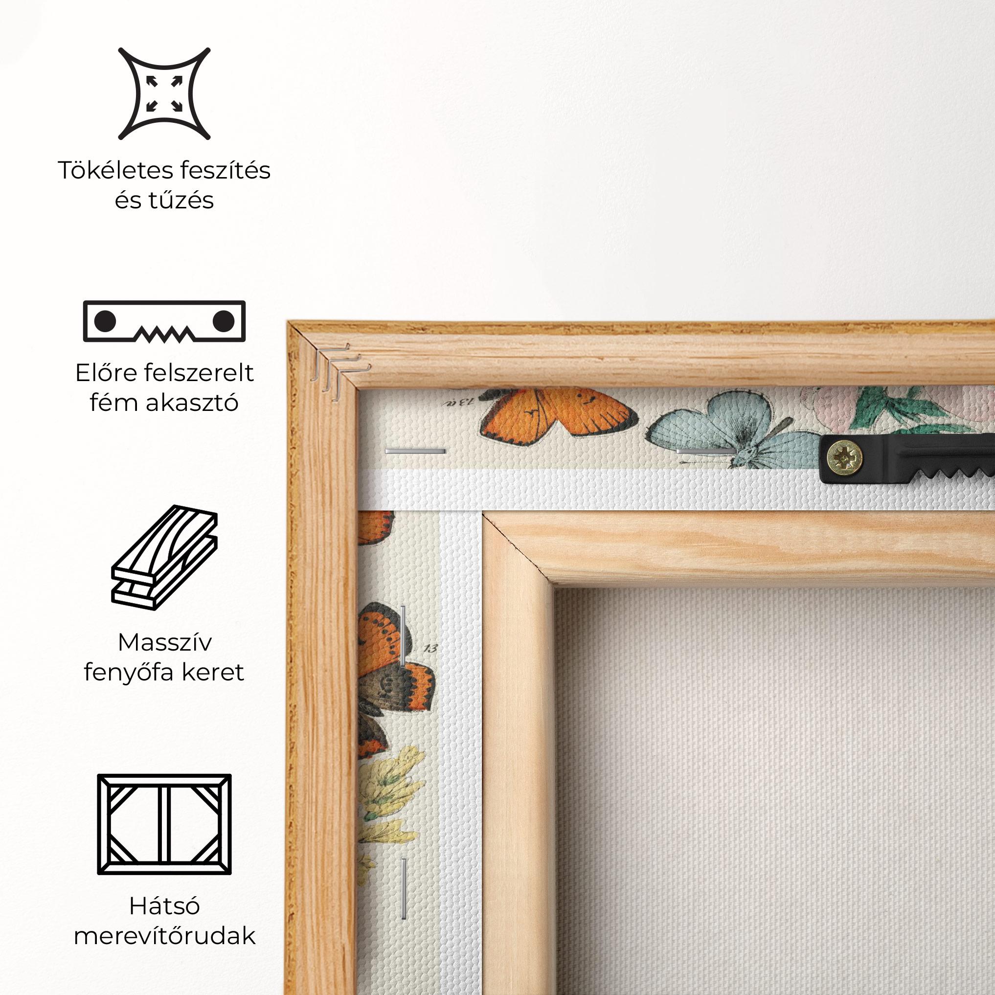 Vászonkép Blue Orange Butterflies mockup 5