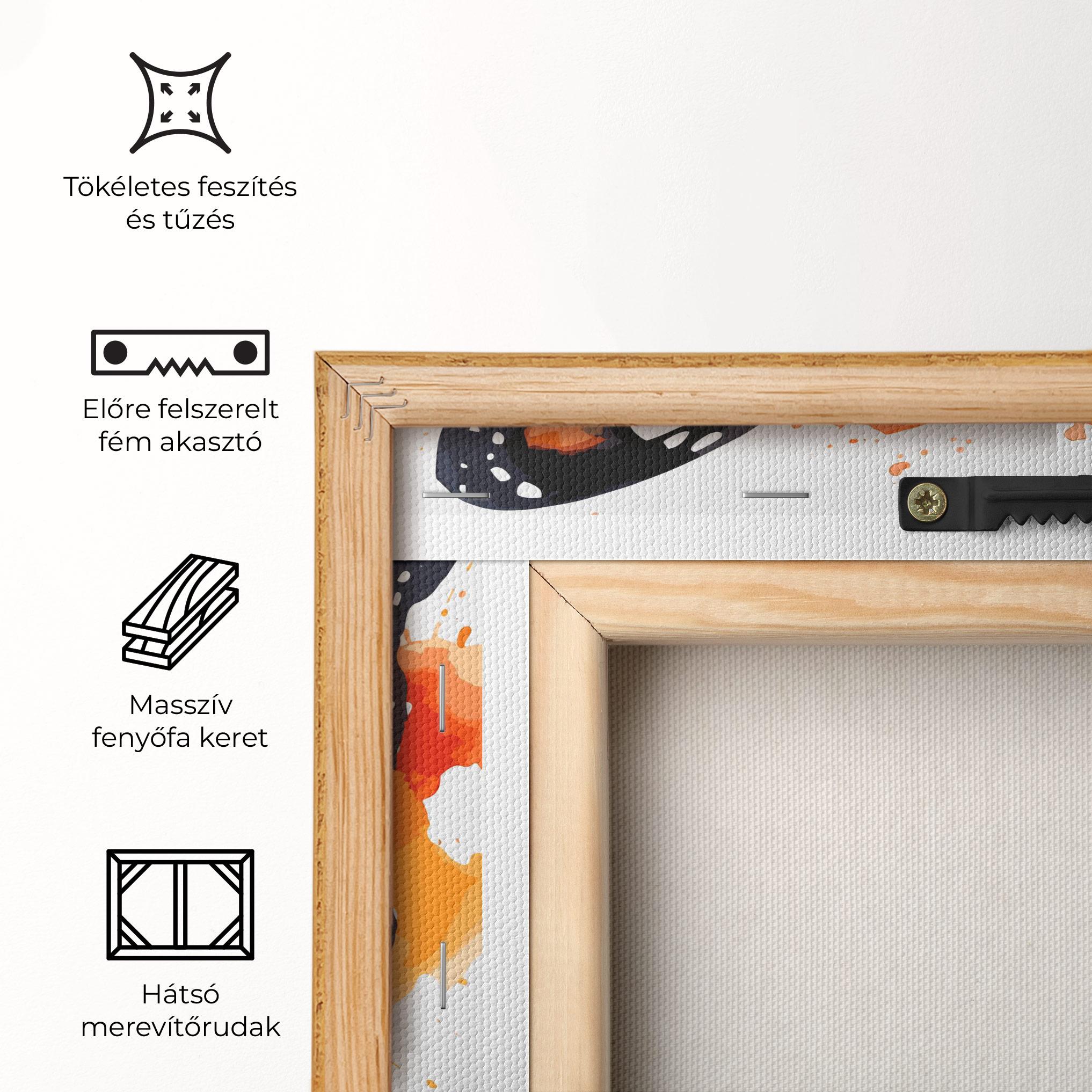 Vászonkép Orange Watercolor Butterfly mockup 5