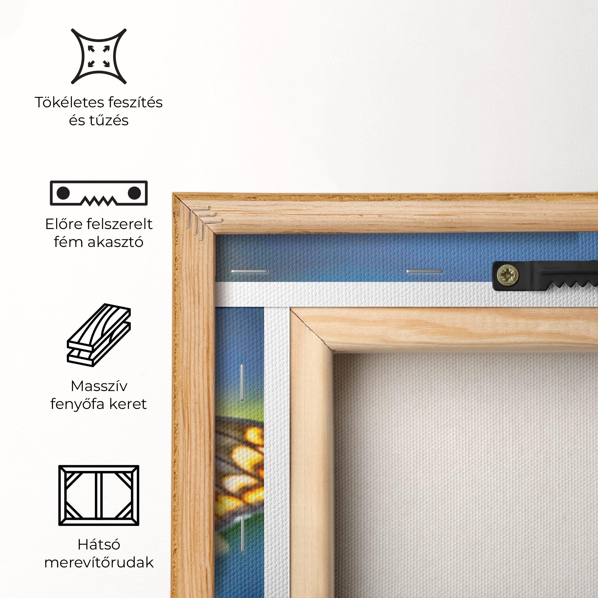 Vászonkép Yellow Grey Butterfly mockup 5