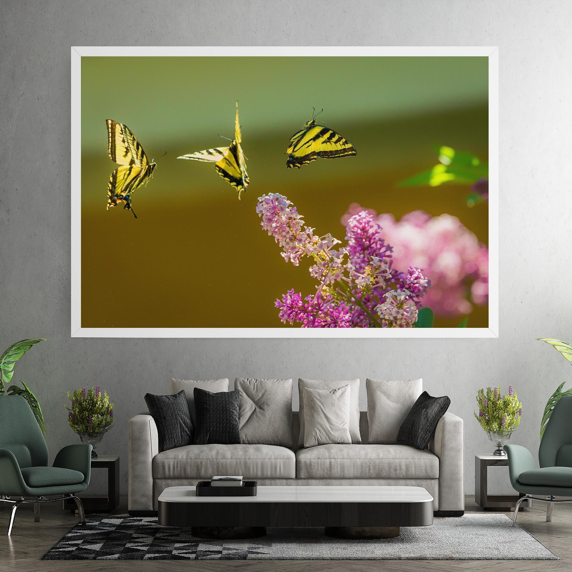 Vászonkép 3 Yellow Butterflies mockup 7
