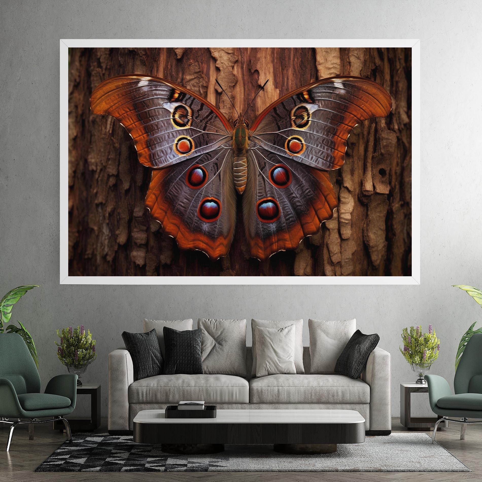 Vászonkép Brown Eyes Butterfly mockup 7