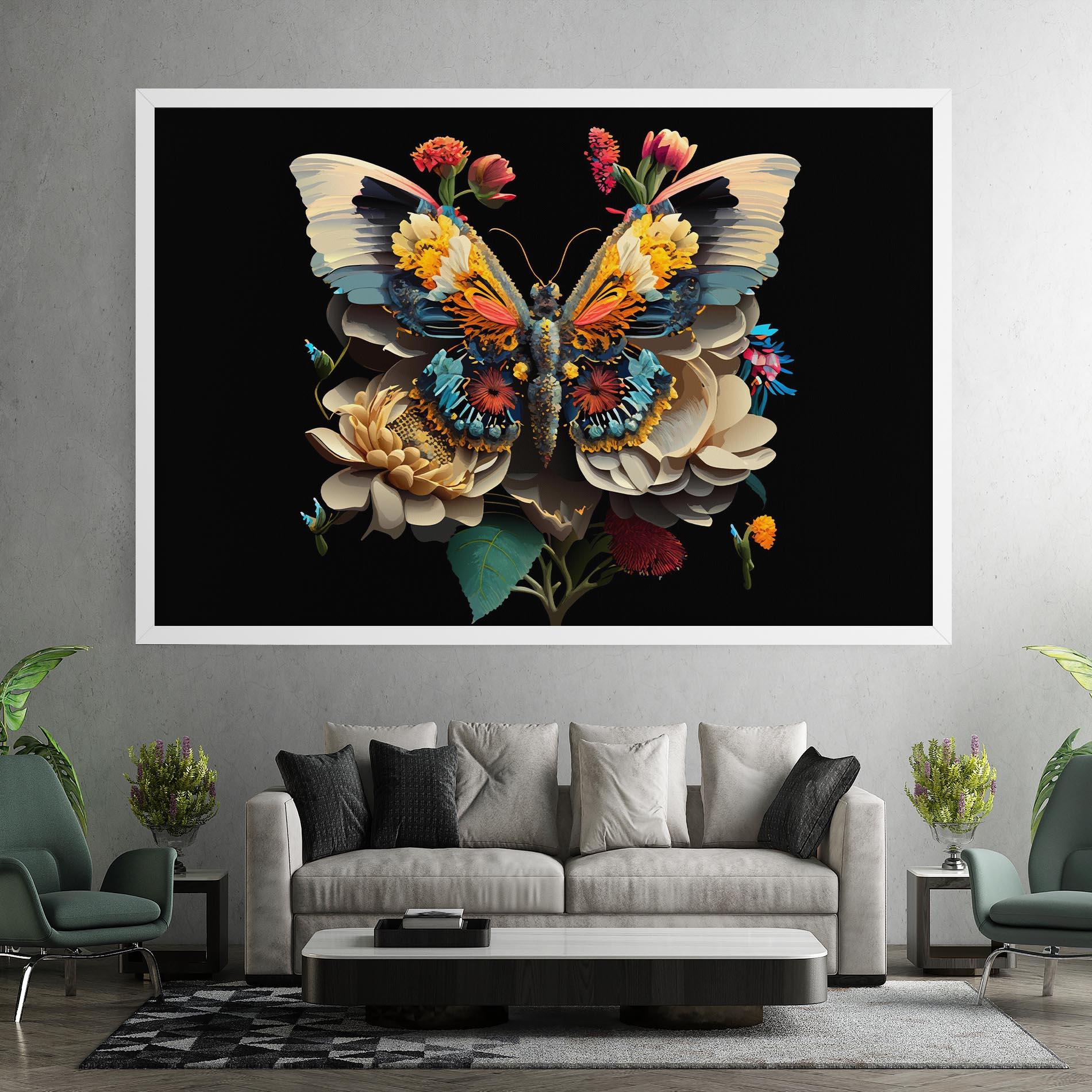 Vászonkép Colorful Butterfly mockup 7