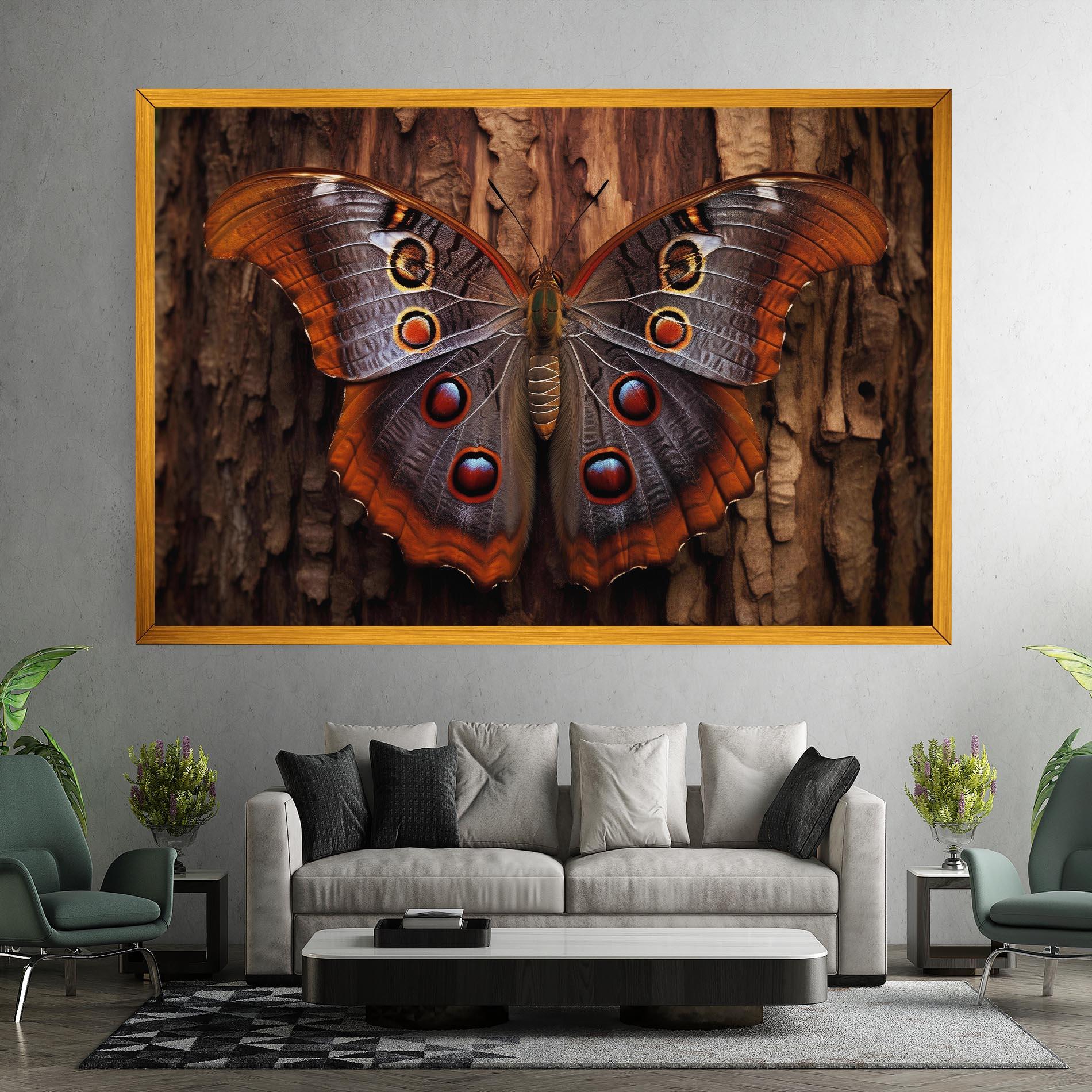 Vászonkép Brown Eyes Butterfly mockup 7