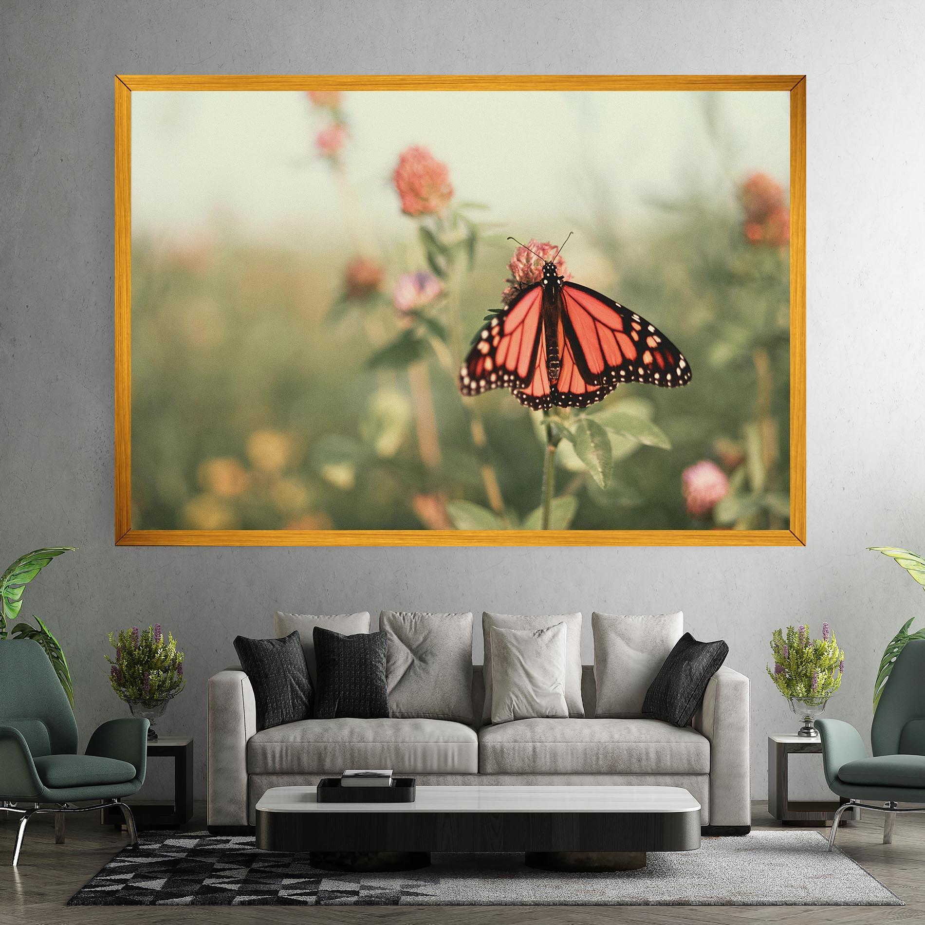 Vászonkép Light Red Butterfly mockup 7