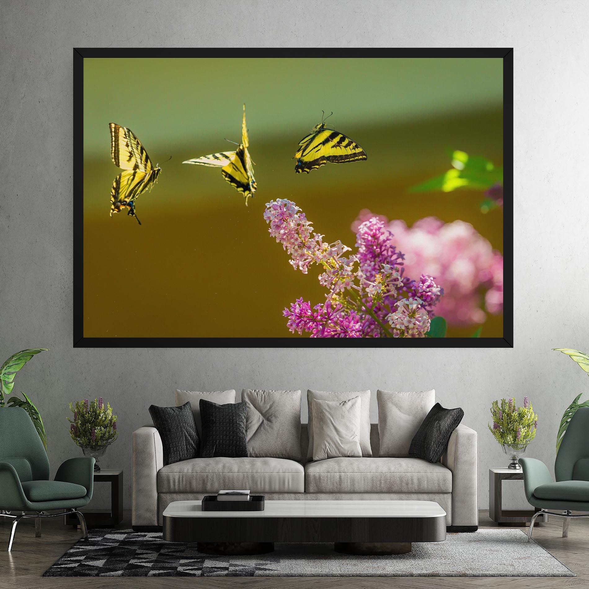 Vászonkép 3 Yellow Butterflies mockup 7
