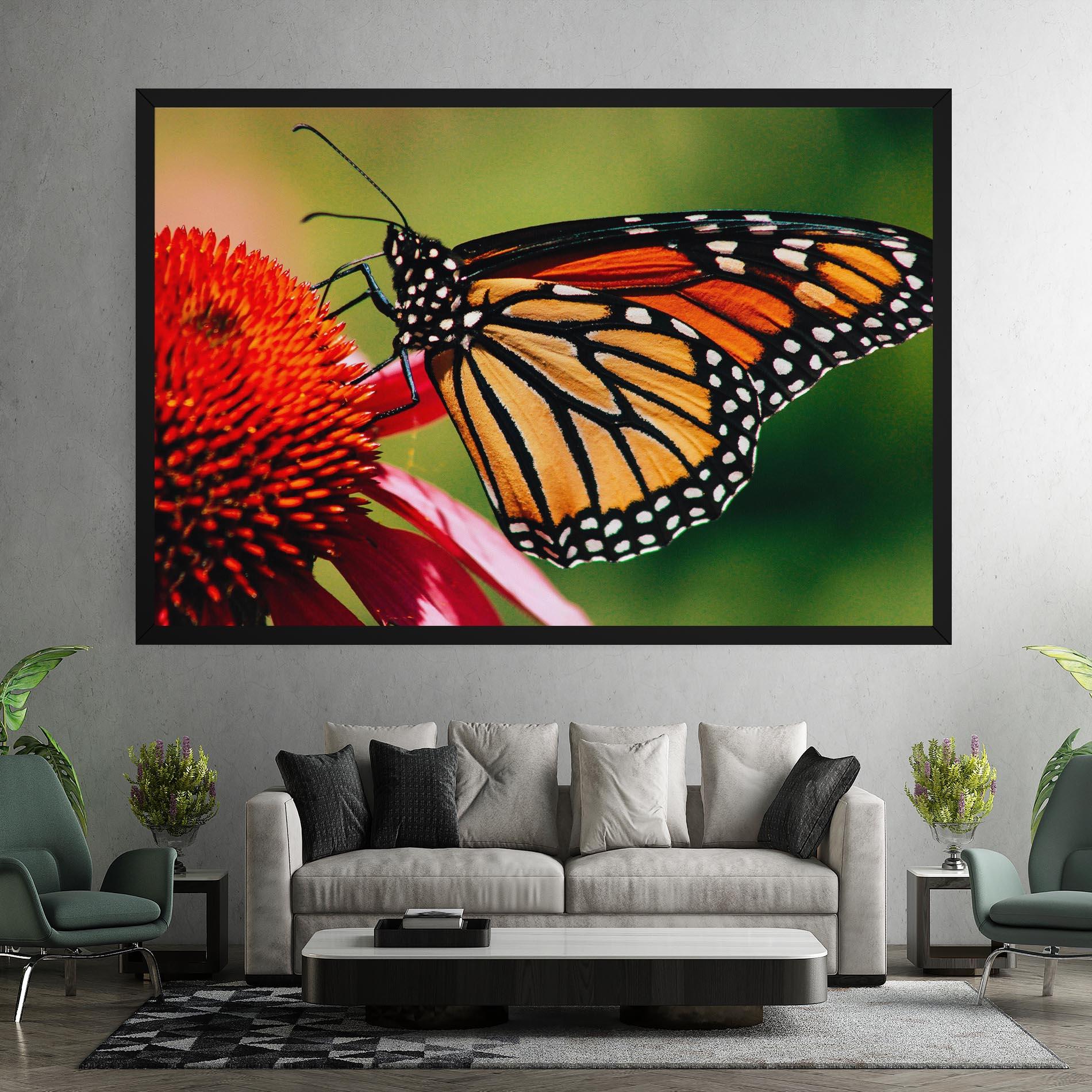 Vászonkép Big Orange Butterfly mockup 7
