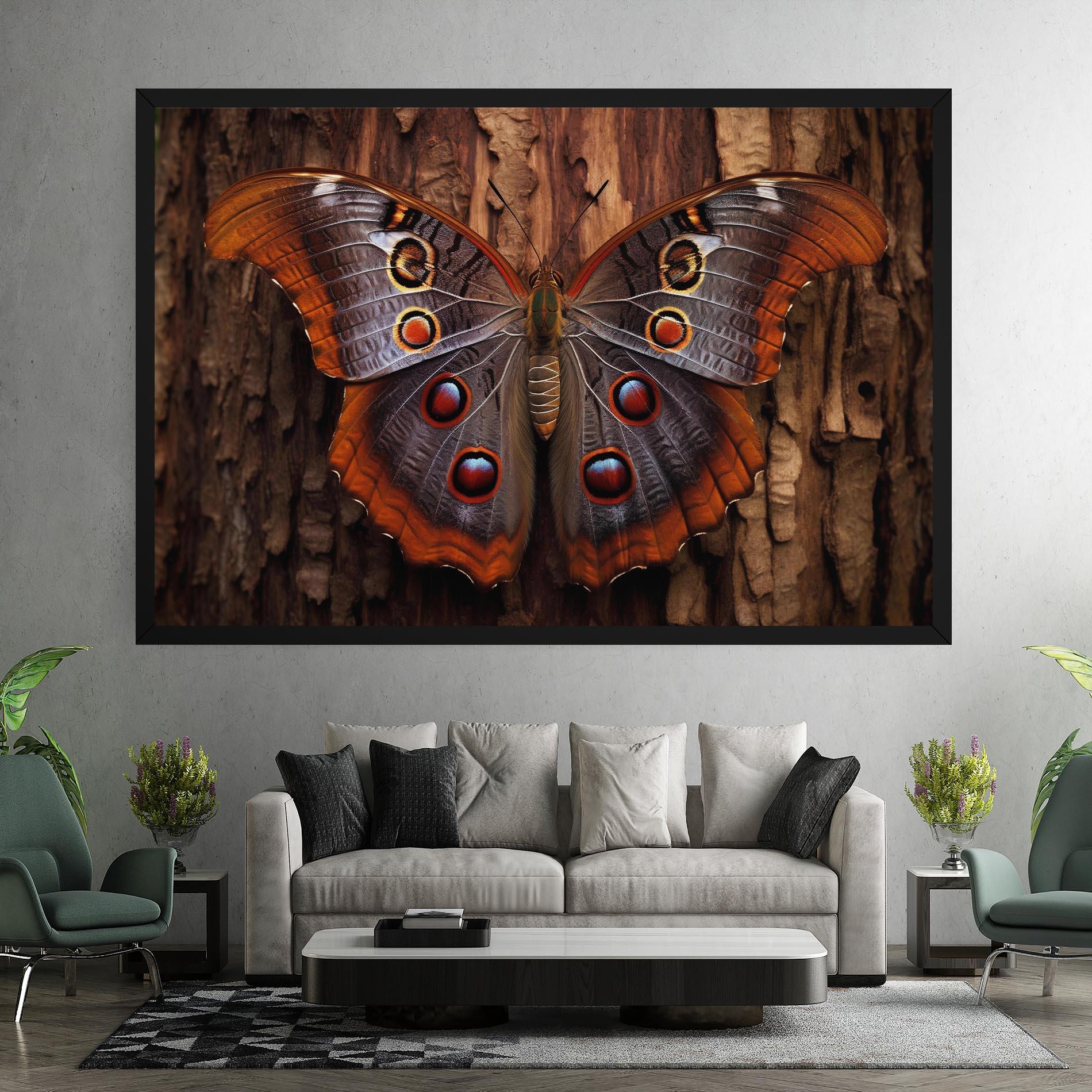 Vászonkép Brown Eyes Butterfly mockup 7