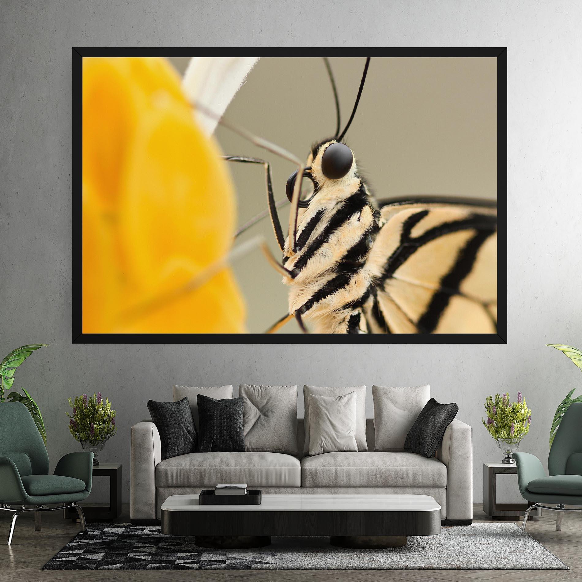 Vászonkép Close Up Cream Butterfly mockup 7