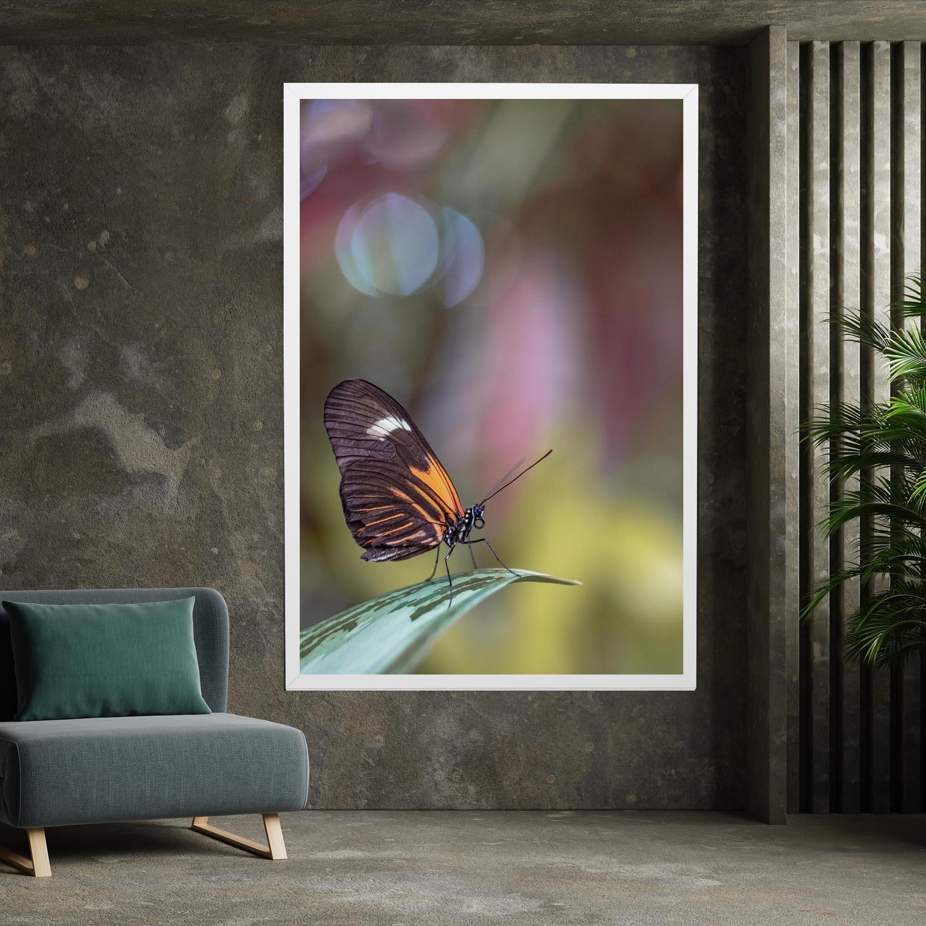 Vászonkép Dark Purple Butterfly mockup 7