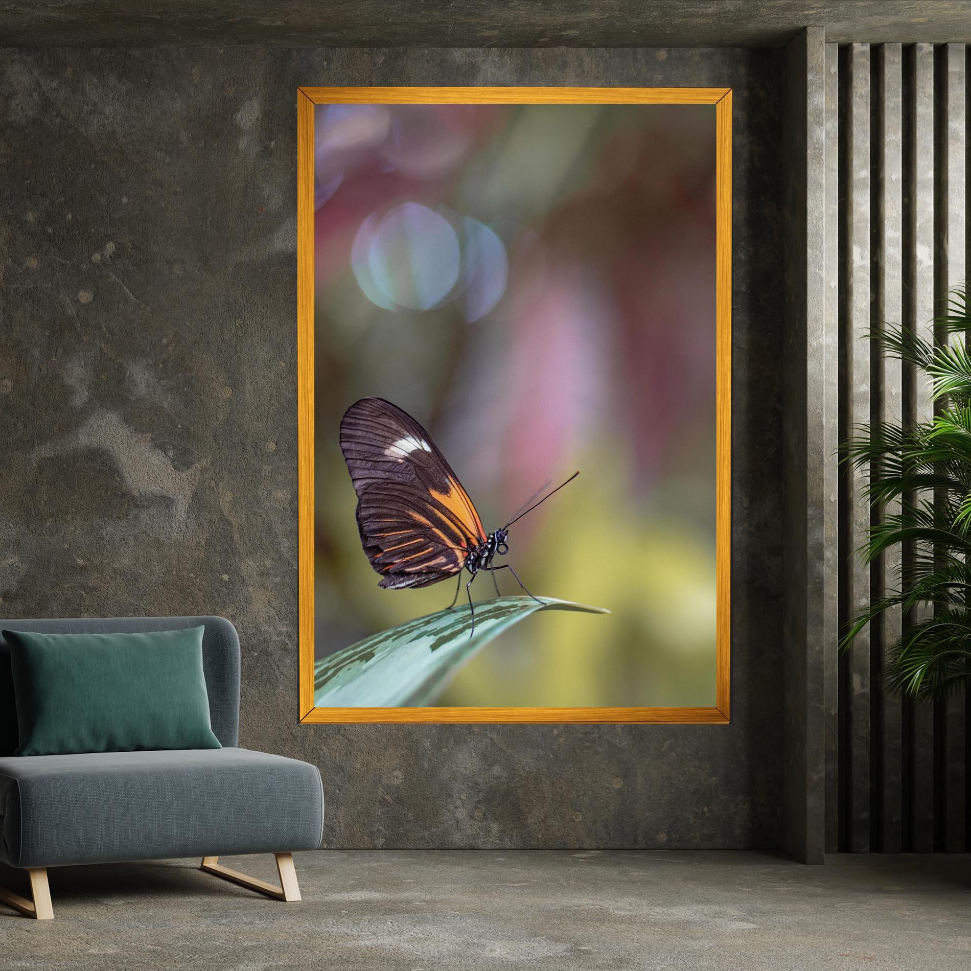 Vászonkép Dark Purple Butterfly mockup 7