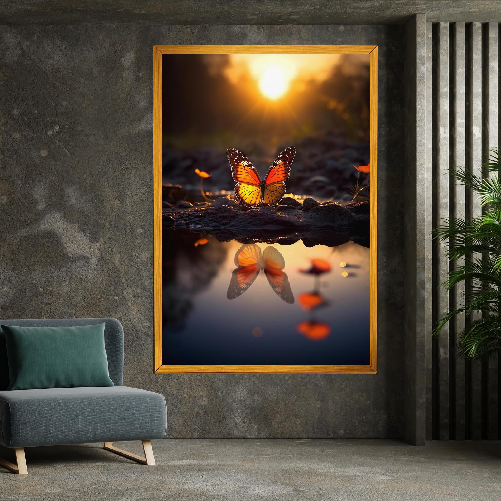 Vászonkép Sun Water Butterfly mockup 7