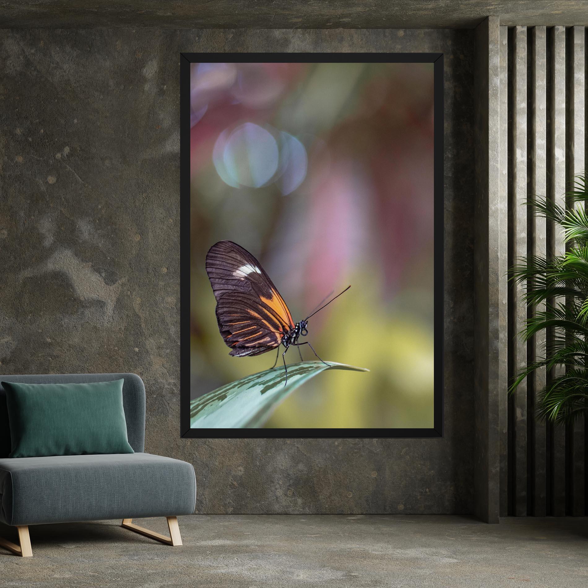Vászonkép Dark Purple Butterfly mockup 7
