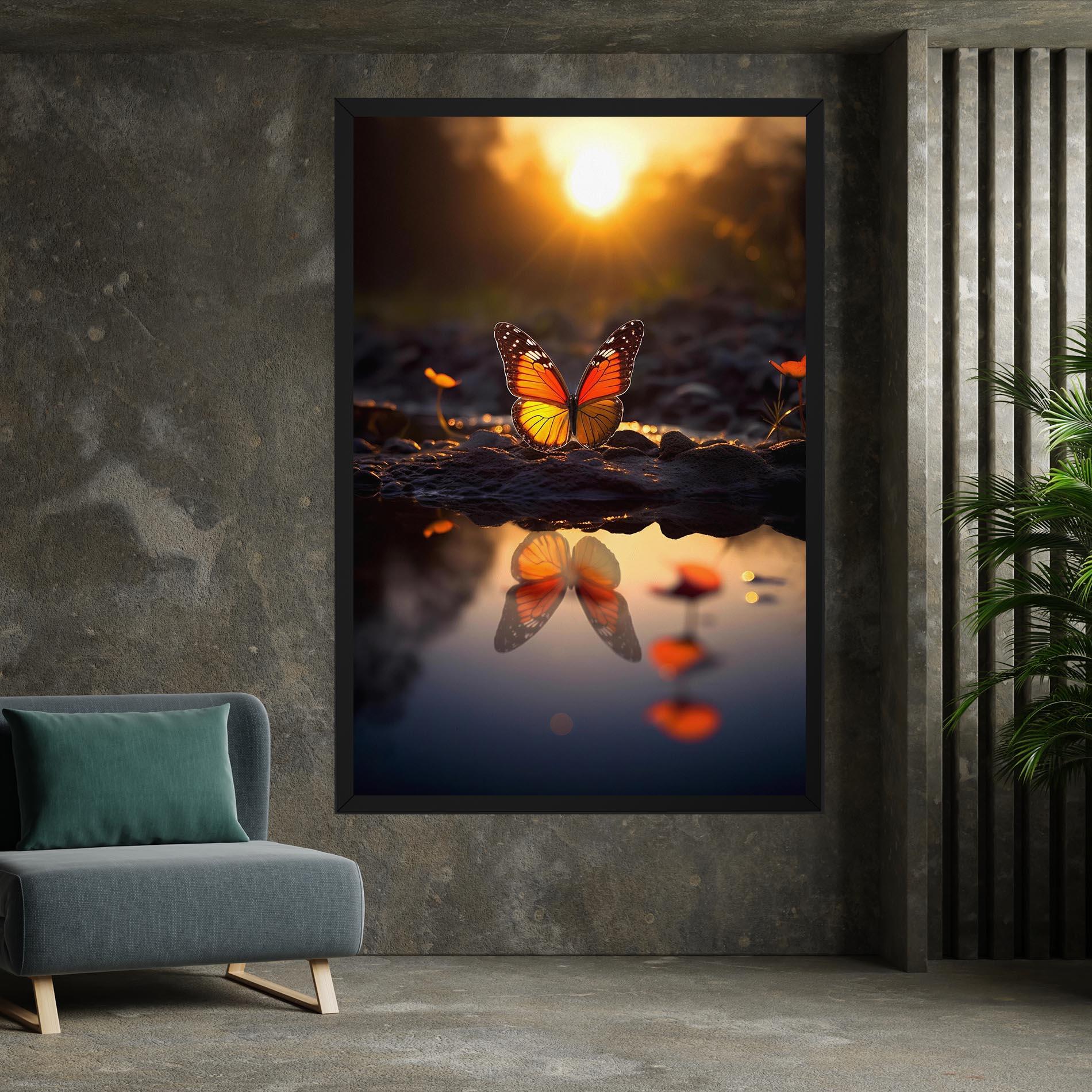 Vászonkép Sun Water Butterfly mockup 7