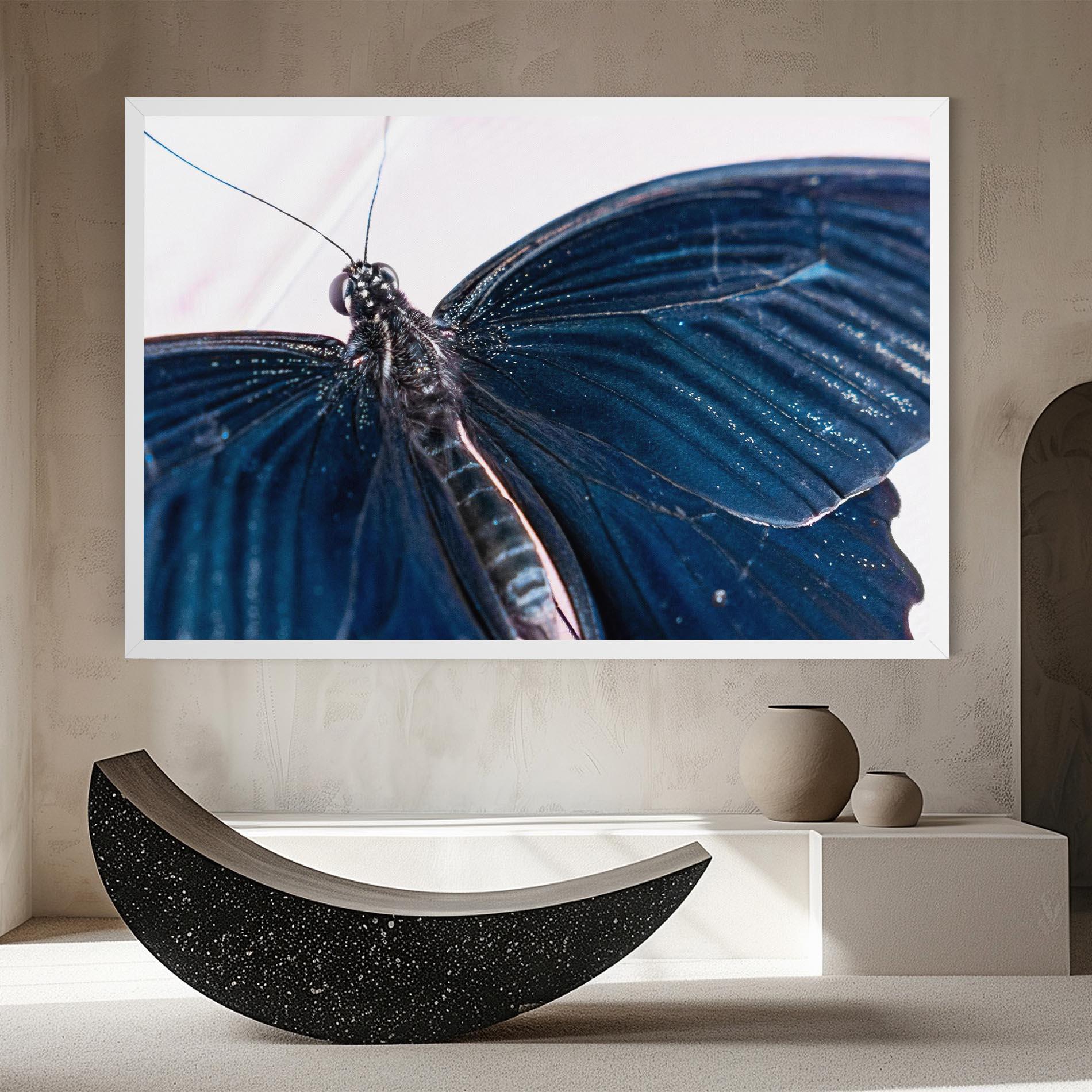 Vászonkép Blue Butterfly mockup 8