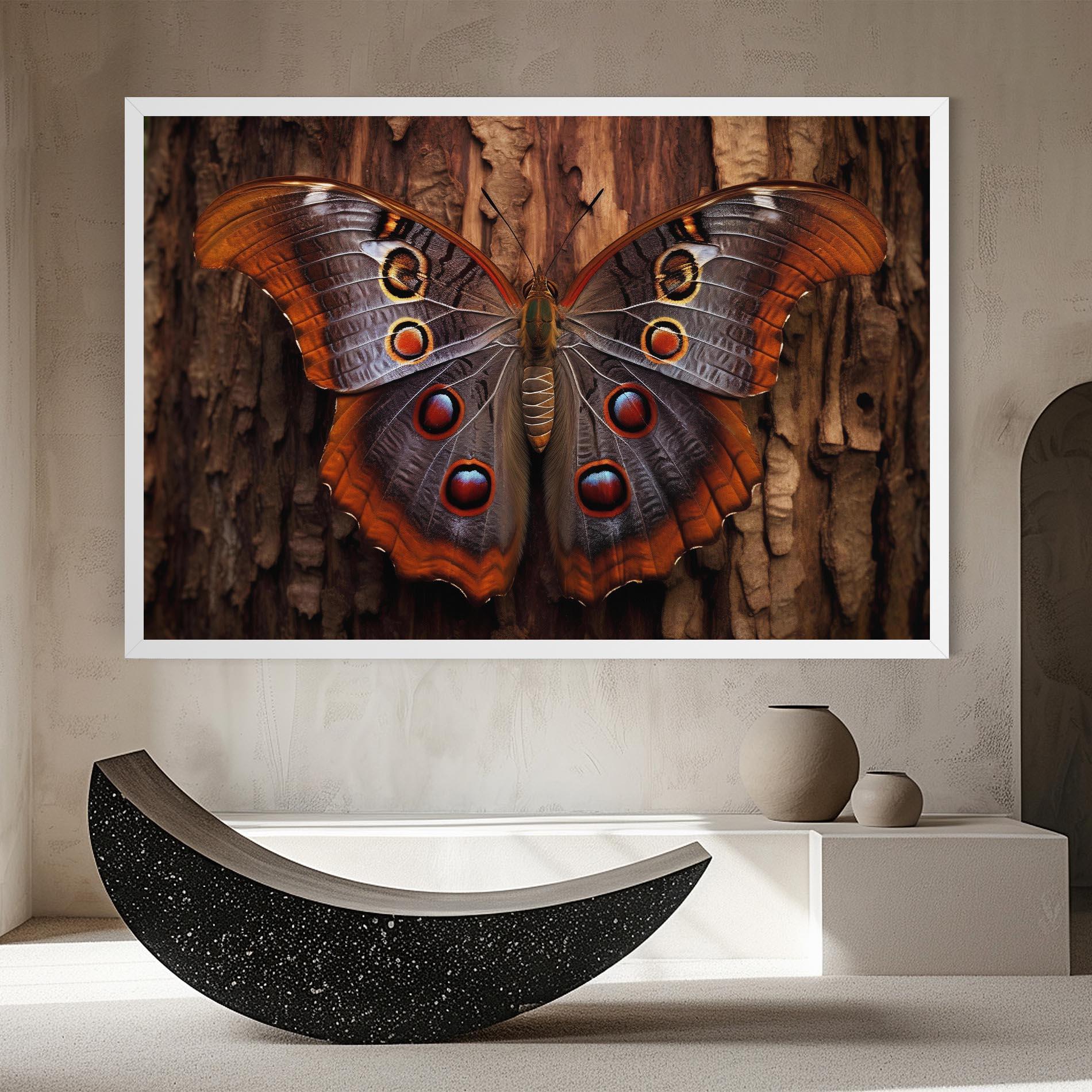 Vászonkép Brown Eyes Butterfly mockup 8
