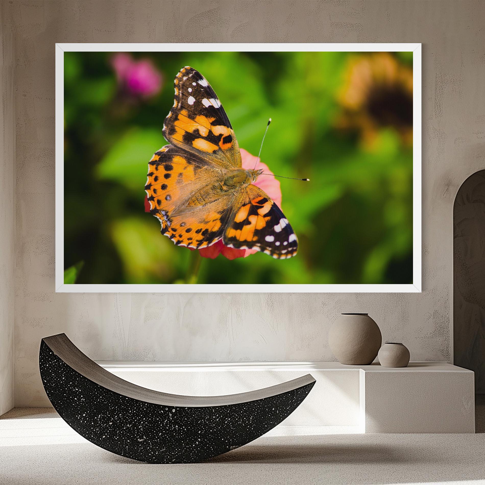 Vászonkép Butterfly On Flower mockup 8